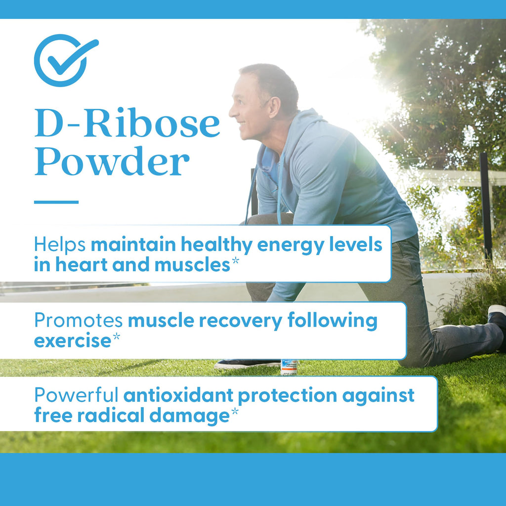 Doctor's Best Pure D Ribose Powder Supplement - D-Ribose for Men & Women, Supports ATP Energy Production in Heart & Muscle, Health & Wellness Support, Gluten Free, Soy Free, Vegan, Unflavored - 8.8 oz