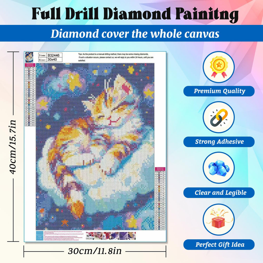 Yunnuo Diamond Art Kit, Tropical Beach Sunset with Palm Trees, DIY Round Gem Art Canvas, Crafts for Adults and Beginners, 12x16 in, Landscape Painting