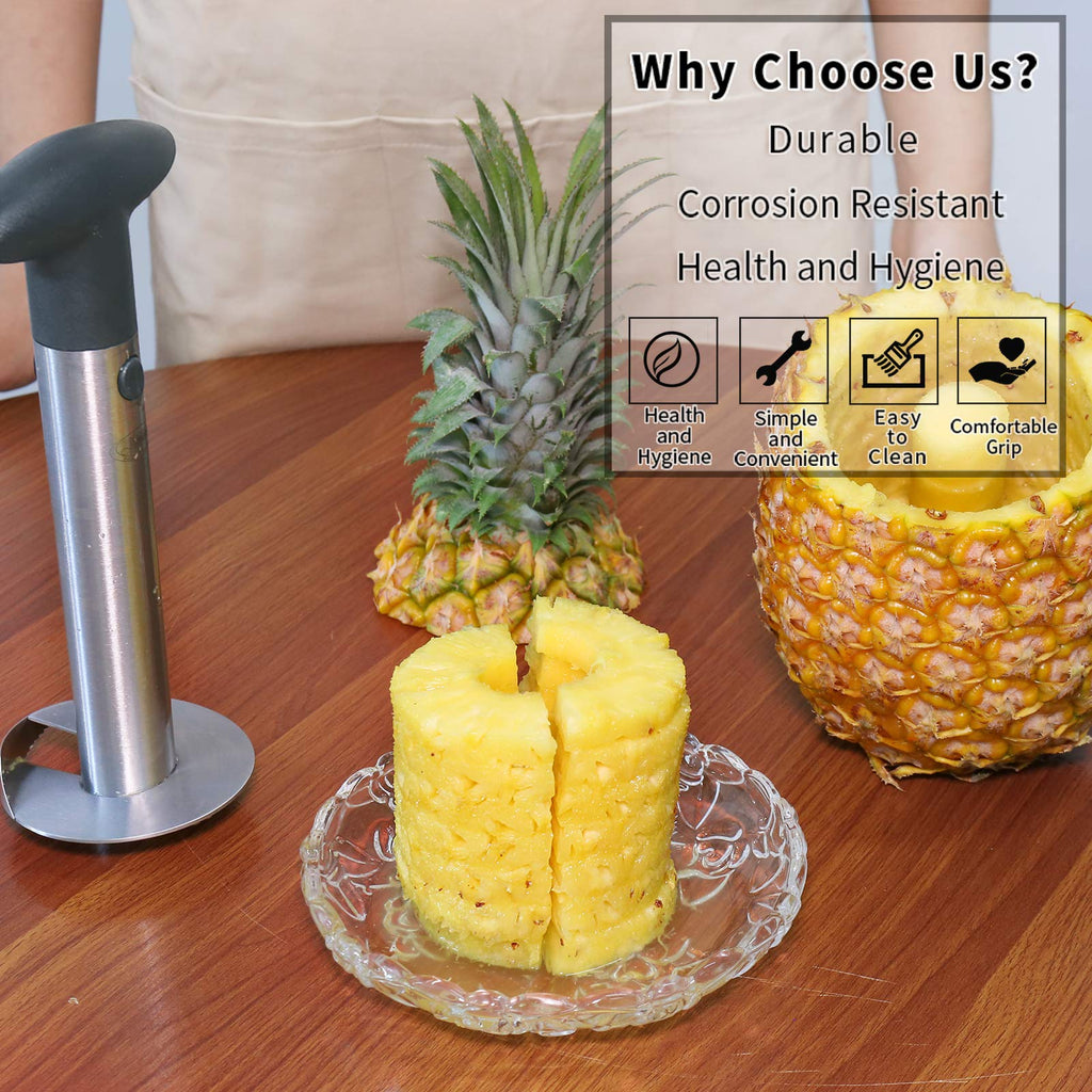 Pineapple Corer, [Upgraded, Reinforced, Thicker Blade] Newness Premium Pineapple Corer Remover, Stainless Steel Pineapple Core Remover Tool for Home & Kitchen with Sharp Blade for Diced Fruit Rings