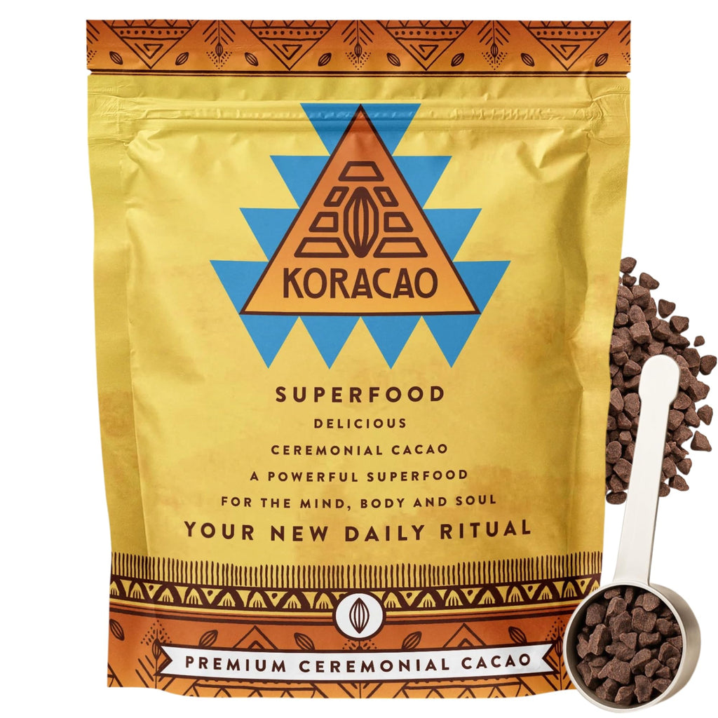 KORACAO Sustainably Harvested Cacao | Ideal Superfood for Everyday Bliss | Ceremonial Grade Cacao | Enhance Your Spiritual Journey with Ancient Superfood Delight - 1 Pound