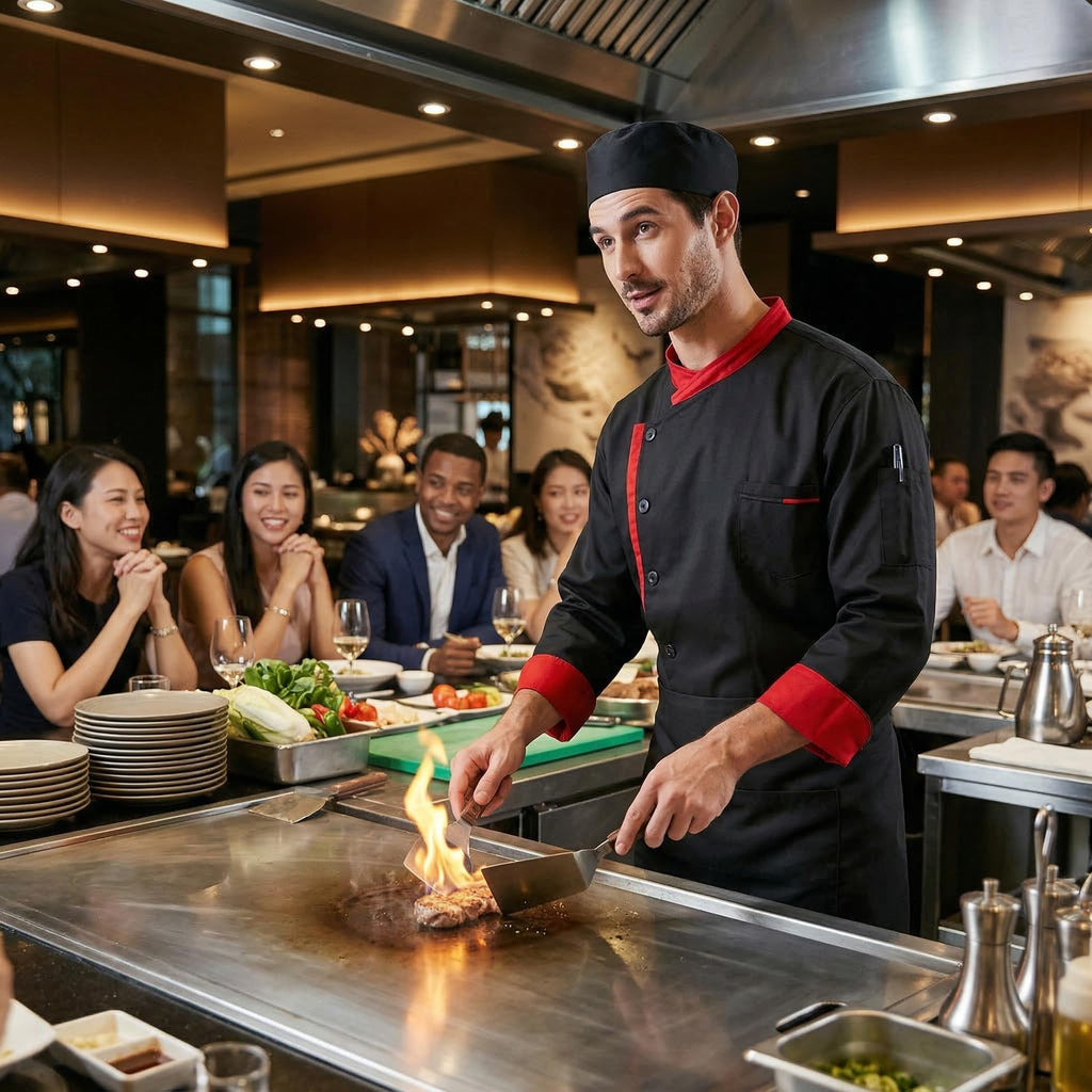 Nanxson Unisex Chef Jacket Men's Chef Coat Restaurant Kitchen Chef Uniform CFM0016