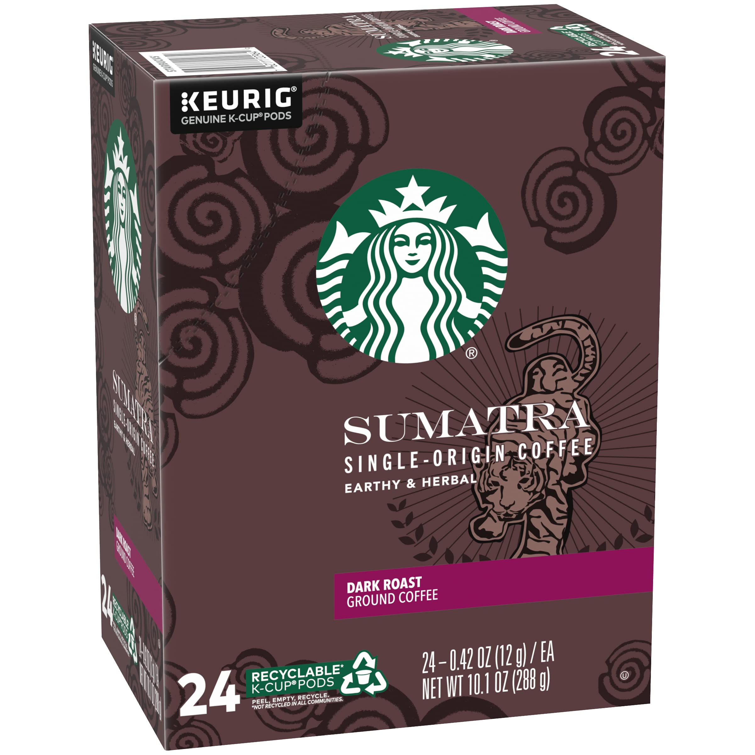 Starbucks Coffee, Caffe Verona Dark K Cup Portion Pack for Keurig Brewers, 24 Count
