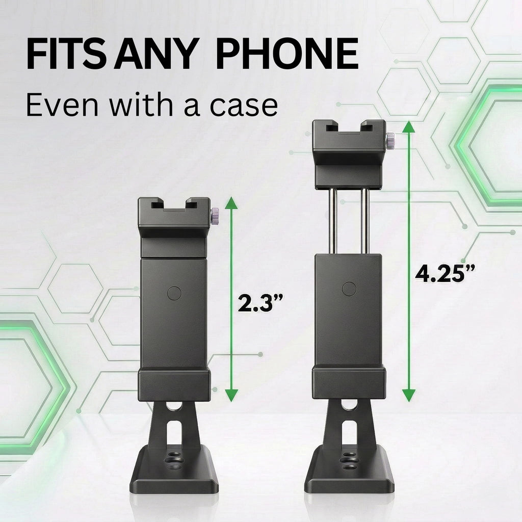 KobraTech Metal Phone Tripod Mount - UniMount 360 Pro Heavy Duty Phone Tripod Mount with Wireless Remote Shutter