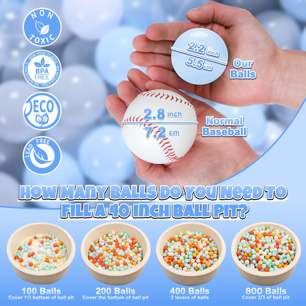 GOGOSO Playpen Balls for GirlsToddlers for Playhouse, Baby Pool, Play Ball Fun Centers, for Babies, Kids, Toddlers 1-3, Phthalate Free BPA Free 100pcs