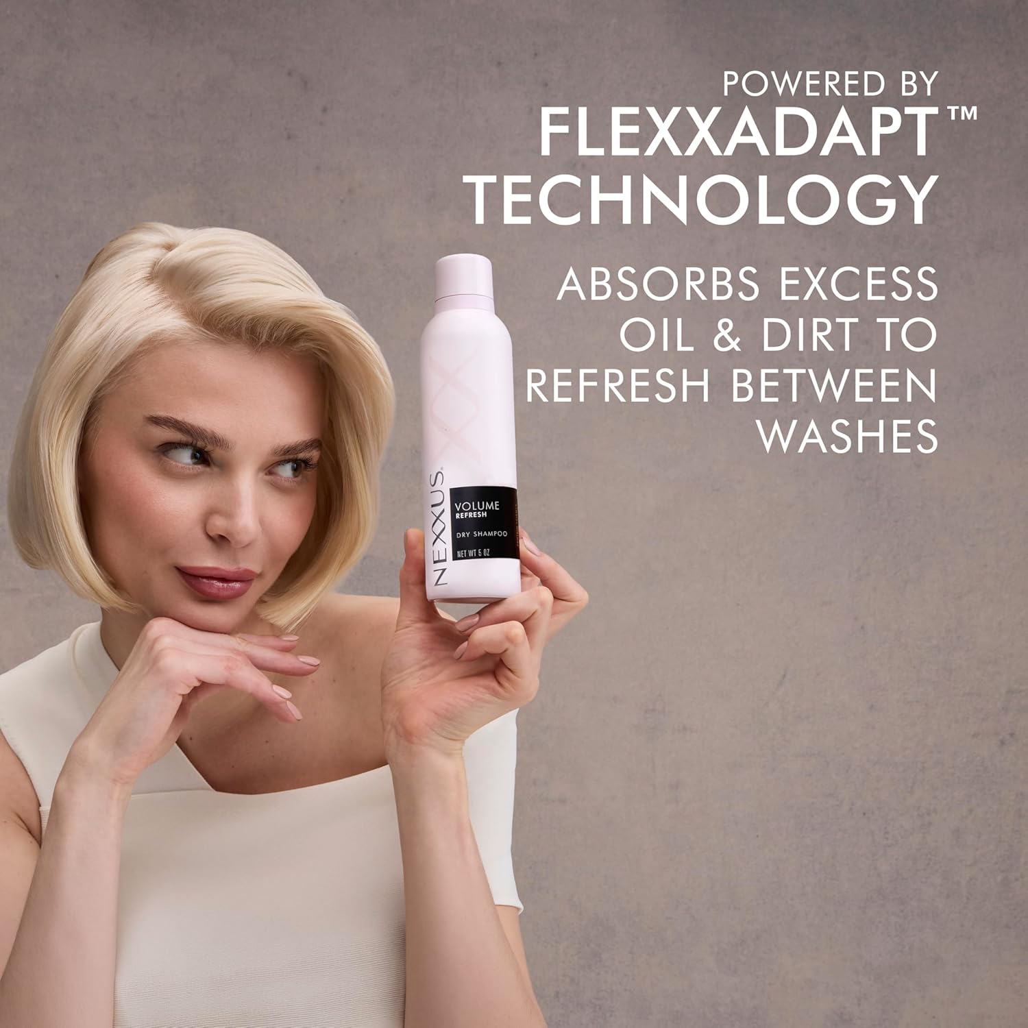 Nexxus Styling Refreshing for Hair Volume Volume Refresh Dry Shampoo Powered by FLEXX-ADAPT™ Technology and Infused with a Protein Complex 5 oz