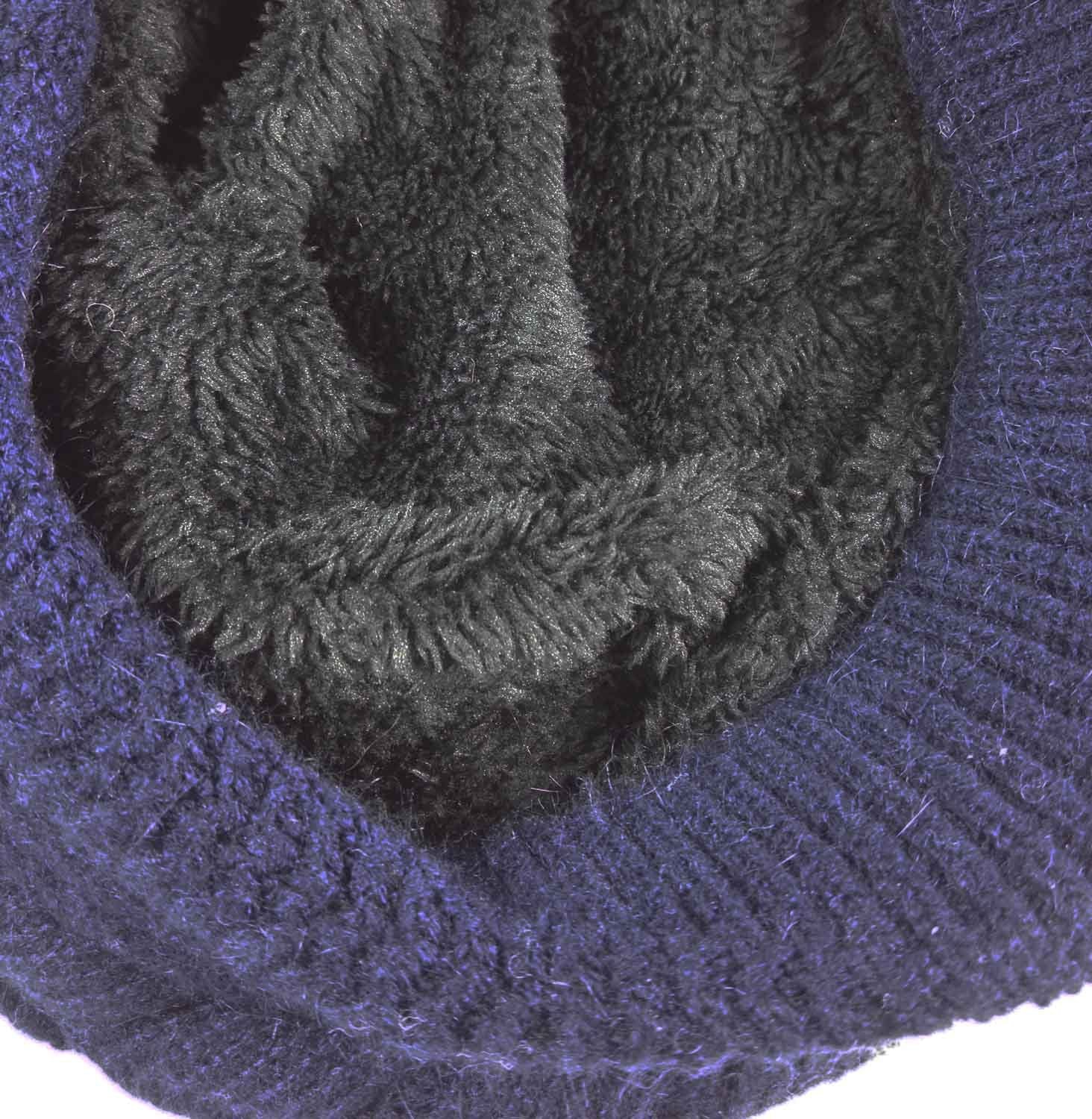 Women Winter Warm Knit Hat Wool Snow Ski Caps with Visor