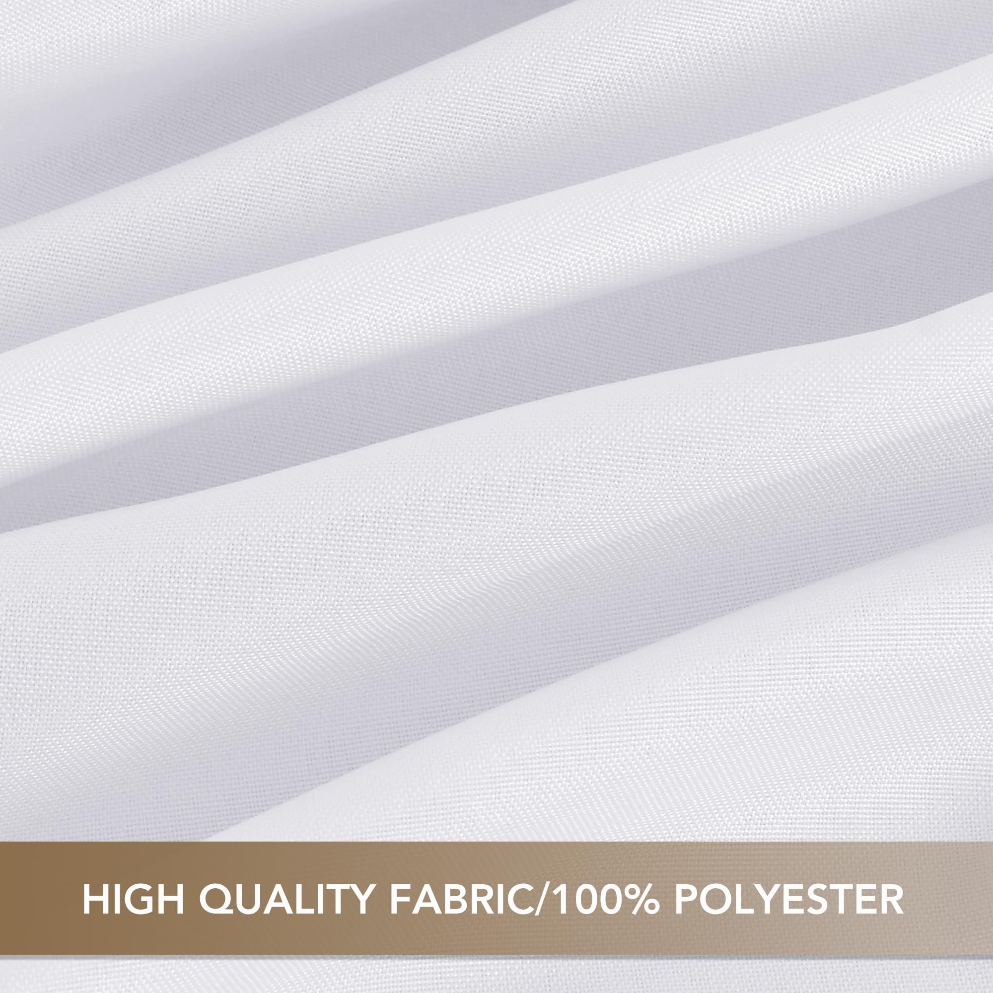 sancua Rectangle Tablecloths for 4ft Tables, 6 Pack - 60x84 Inch - Beige Washable Fabric Cloth Table Cloth for Wedding, Party, Birthday, Banquet, Reusable Polyester Table Covers