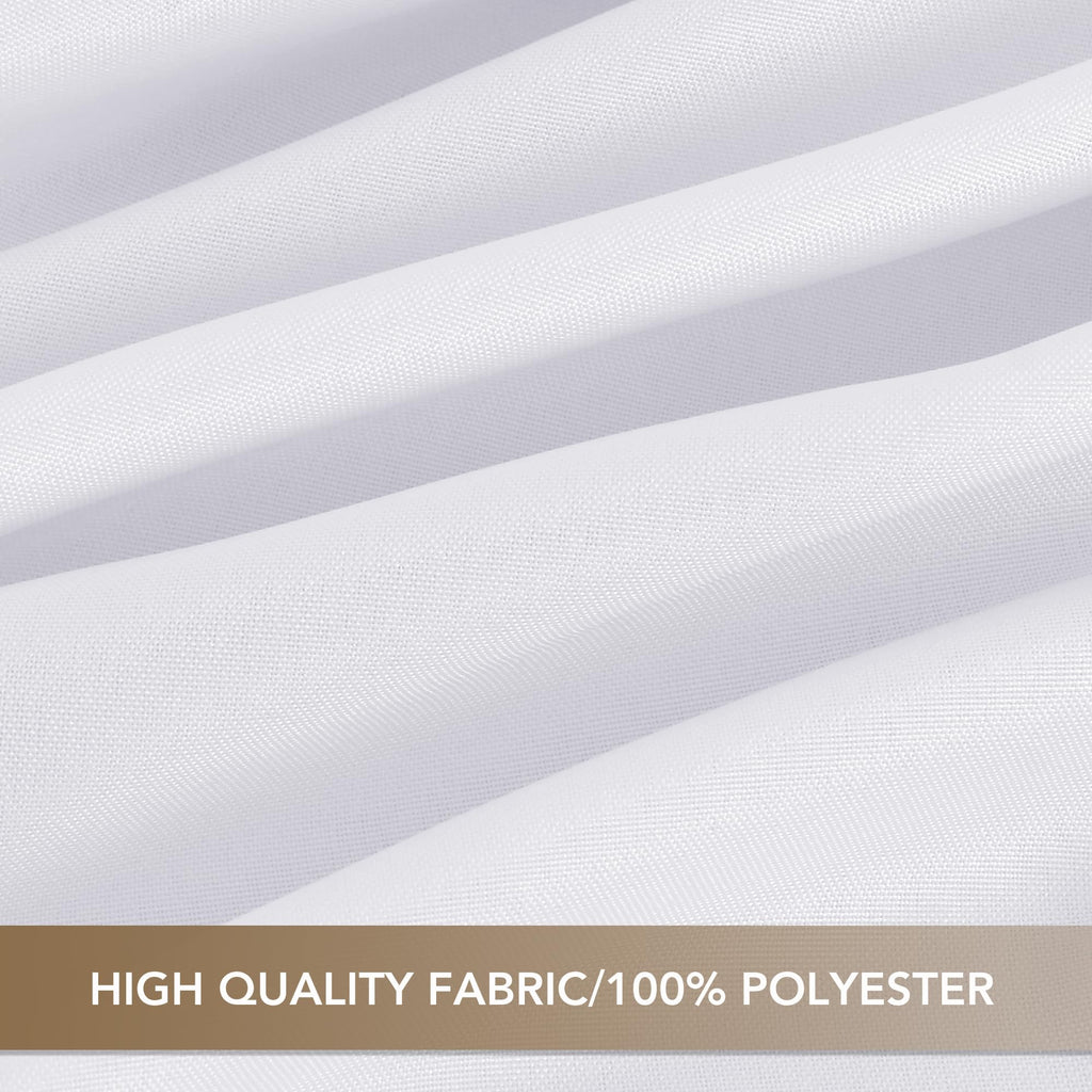 sancua Rectangle Tablecloths for 4ft Tables, 6 Pack - 60x84 Inch - Beige Washable Fabric Cloth Table Cloth for Wedding, Party, Birthday, Banquet, Reusable Polyester Table Covers