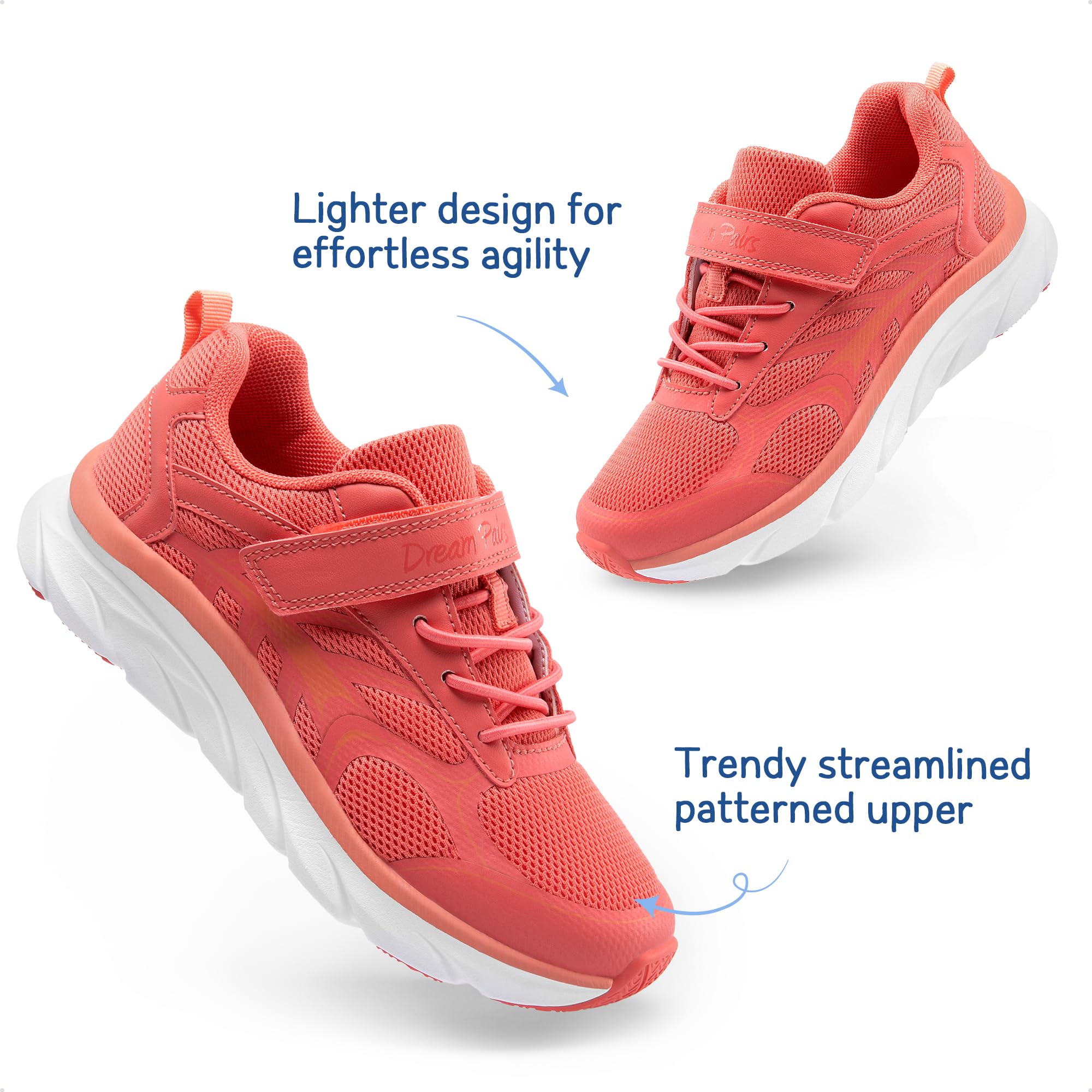 DREAM PAIRS Boys Girls Sneakers Kids Tennis Running Shoes EZ-ONs EZ-Plays Athletic Sport Gym Lightweight Breathable Shoes