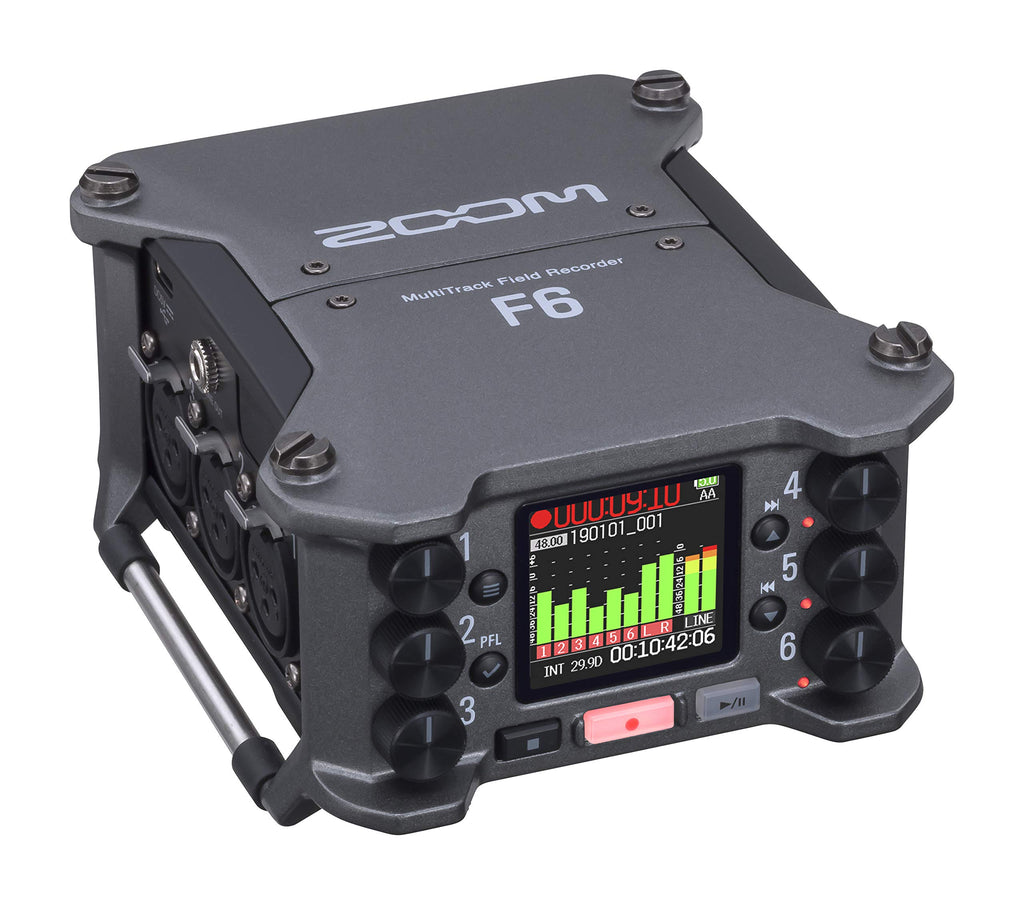 Zoom F6 Professional Field Recorder/Mixer for Filmmakers & Musicians with 6 XLR Inputs, Pro Quality Preamps, 32-Bit Float, Timecode, Battery Power, with Wireless Control