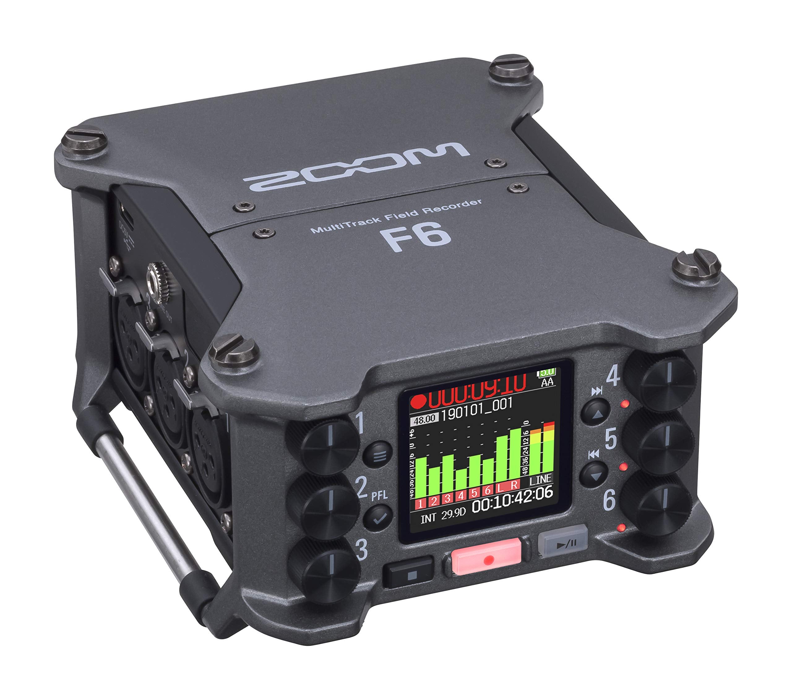 Zoom F6 Professional Field Recorder/Mixer for Filmmakers & Musicians with 6 XLR Inputs, Pro Quality Preamps, 32-Bit Float, Timecode, Battery Power, with Wireless Control