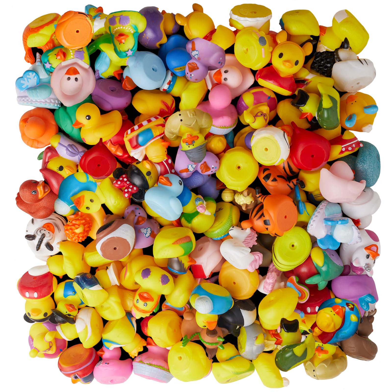 30 Pack Rubber Duck for Jeeps Ducking - 2" Bulk Floater Duck for Kids - Baby Bath Toy Assortment - Party Favors, Birthdays, Bath Time, and More (30 Varieties)