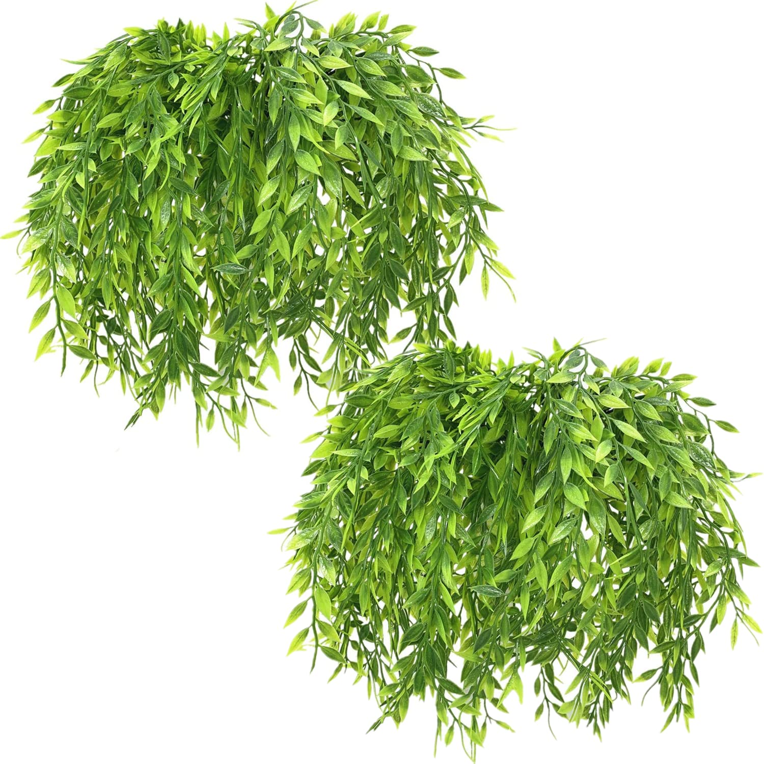 Christmas Decor Artificial Plants, PASYOU Gold Fake Antlers Plastic Grass Shrubs Leaves Indoor Outdoor Home Garden Party Hotel Verandah Wedding Event Faux DIY Decoration - 30 Inch Golden 2 Bunches