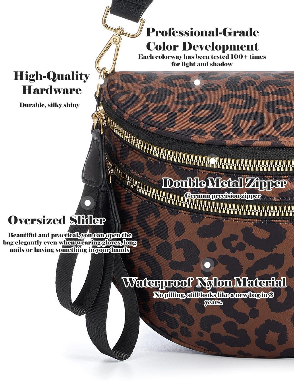 Pure Colour Crossbody Bag Bum Bag for Women,Spacious Purse Fanny Packs Belt Bag,Oversized Bum Bag (Bean Green Leopard Print Bum Bag)