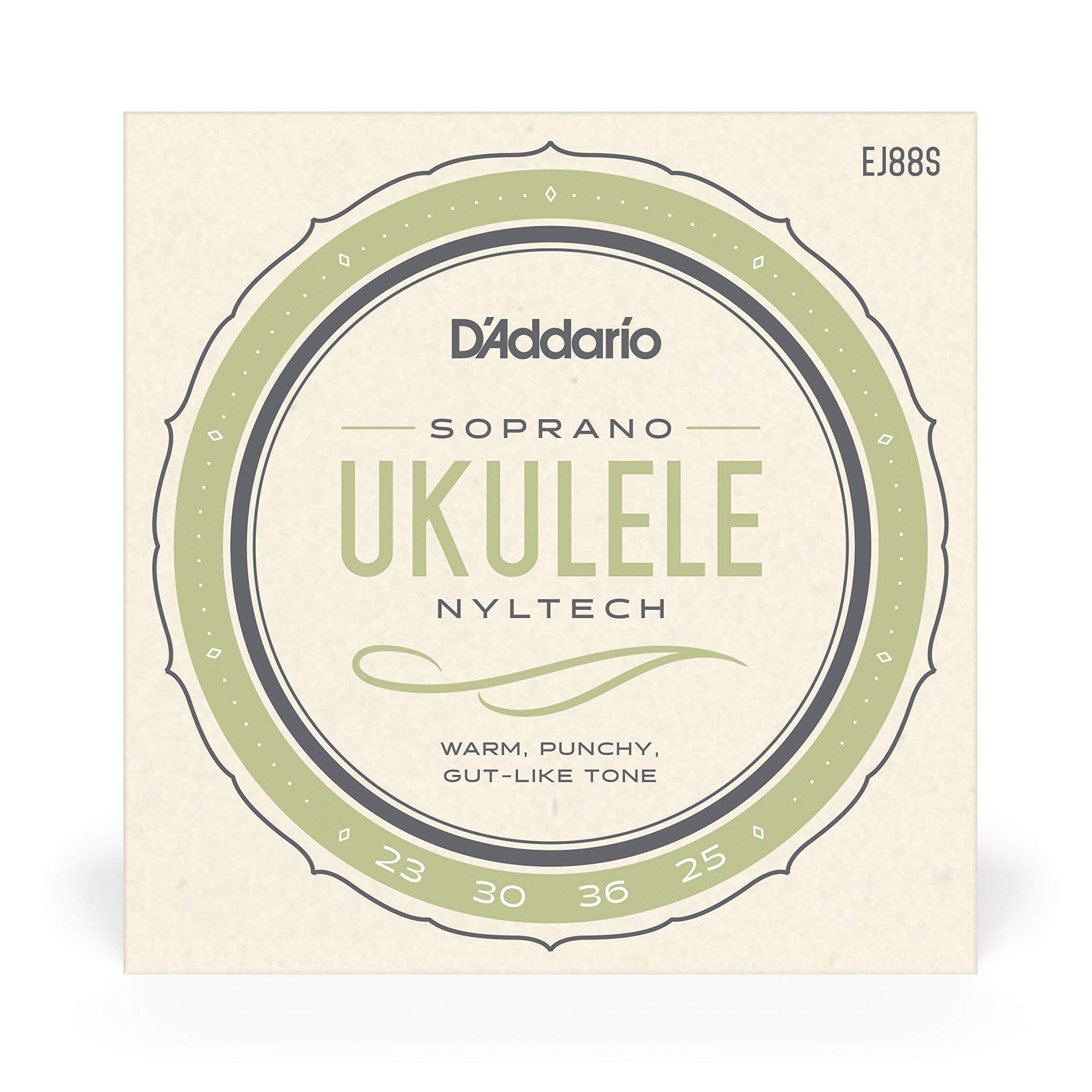 D'Addario Baritone Ukulele Strings, Fluorocarbon, EJ99B, 4-String Set, Pack of 1