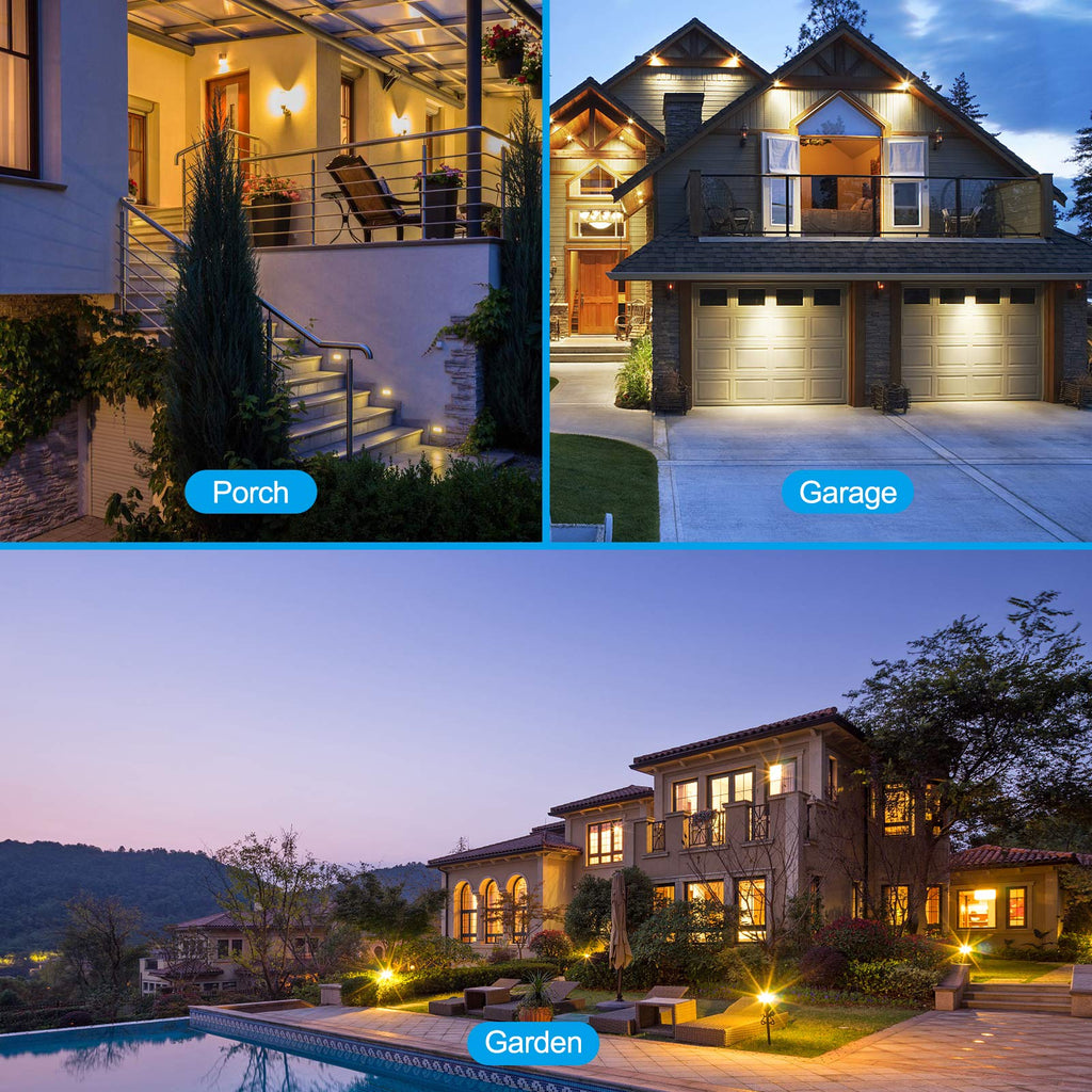Qualilux Dusk to Dawn A19 LED Light Bulbs 850LM, 60W Equivalent, Daylight, Energy-Efficient 9.5W, A19, E26 Base, 2-Pack, HQ-H011