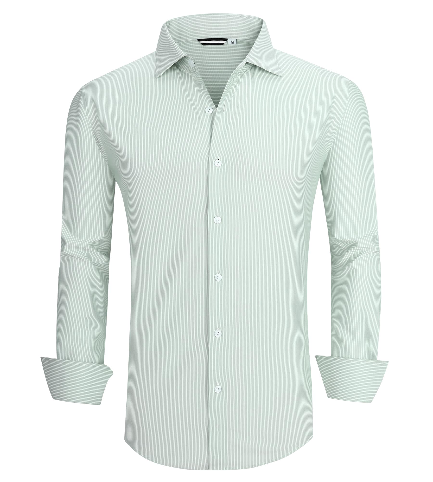 Alex Vando Mens Dress Shirt Wrinkle Free Regular Fit 4-Way Stretch Button Down Shirts