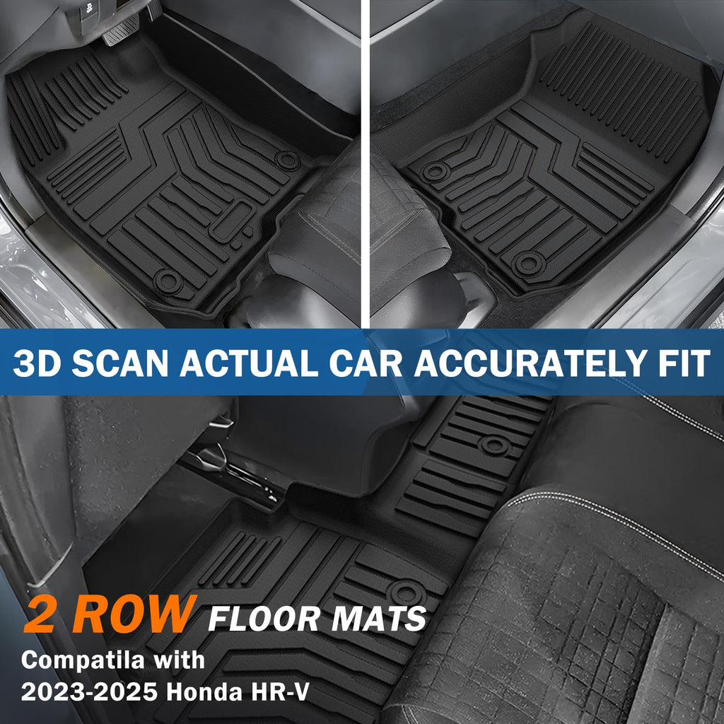 KUST Floor Mats & Trunk Cargo Mat for Toyota RAV4 2019-2025, All Weather Rear Trunk Cargo Liner for RAV4 Accessories TPE Rubber Raised Edge 4PCS