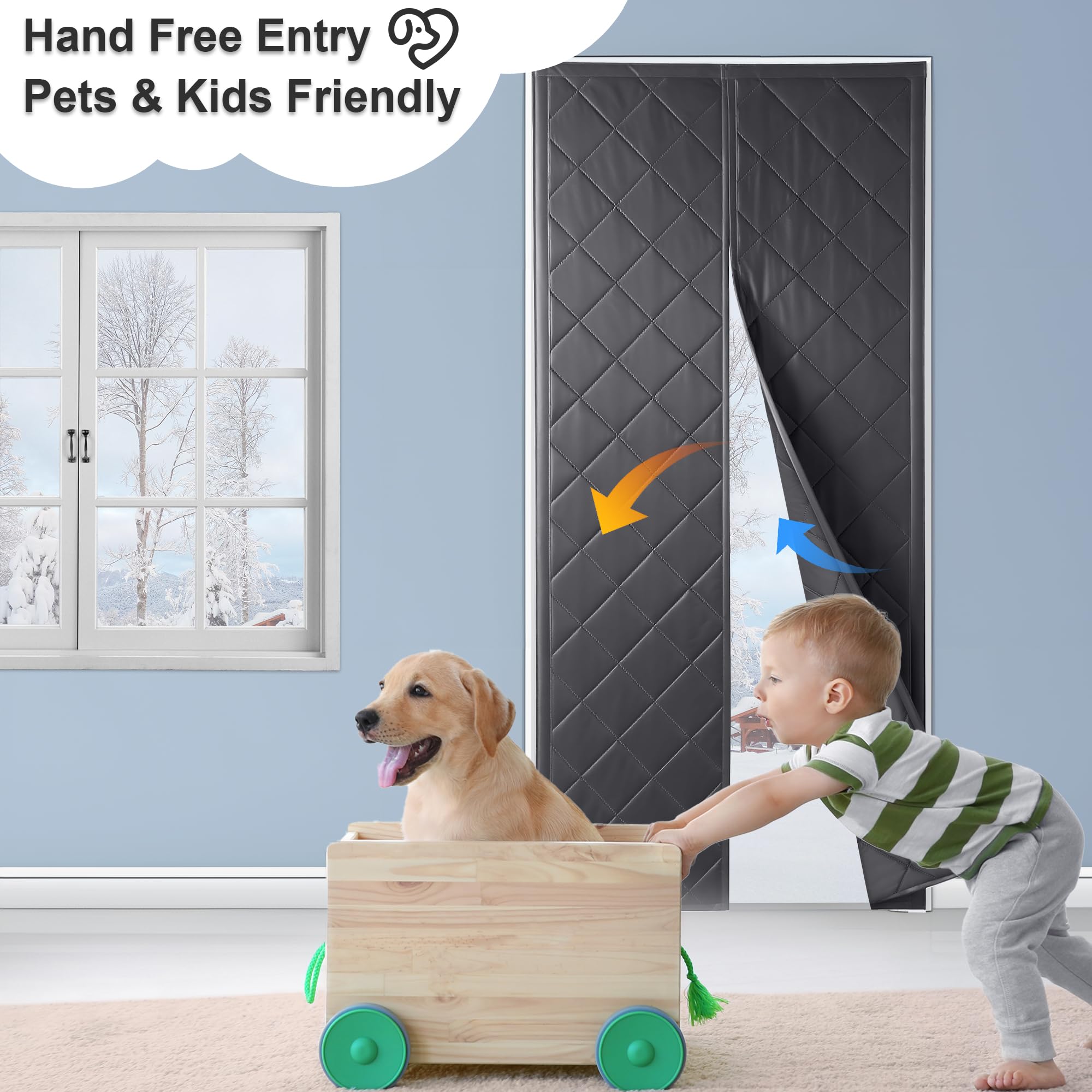RYB HOME Summer Heat Blocking Thick Quilted Insulated Curtains, Thermal Insulated Curtains Room Divider for Energy Saving Window Treatment for Bedroom Living Room, W32 x L80, Black, 1 Panel