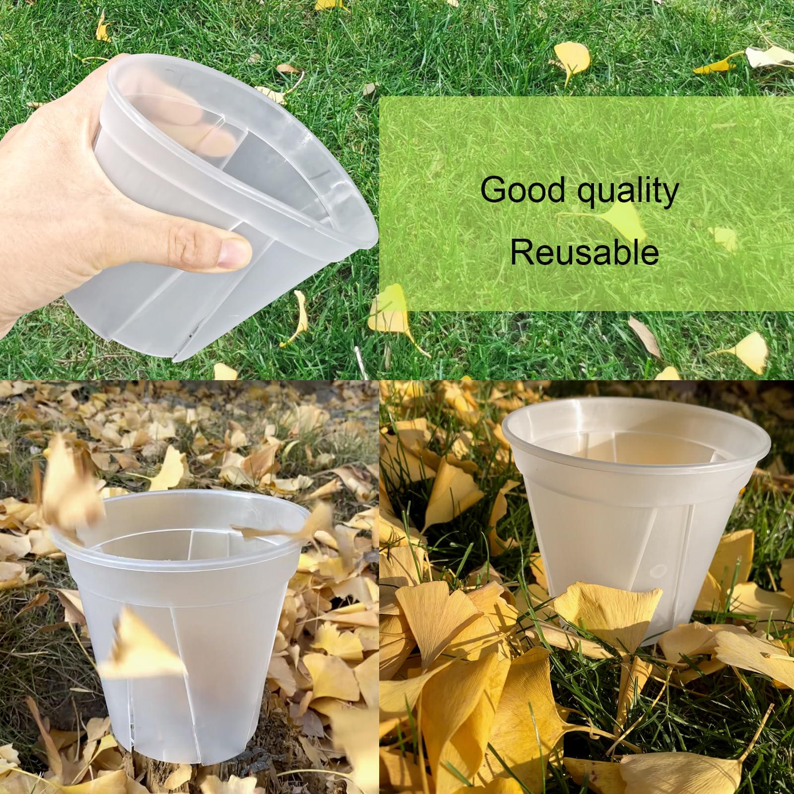 24 pcs 6/5 inch Clear Nursery pots for Plants Saucers,5/6 inch Clear Heavy pots with Side Vents for Reporting Orchids,Aroid,Monstera, Indoor & Outdoor use