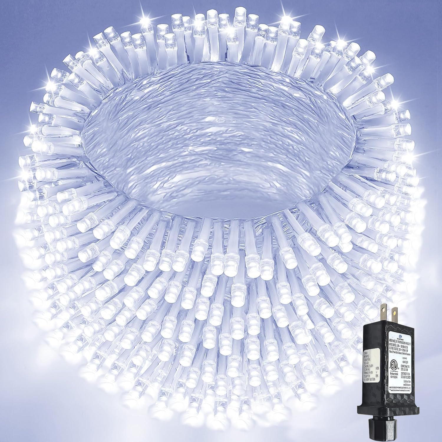 Connectable 100 LED String Lights Indoor Outdoor, 33FT Warm White Christmas Lights Waterproof, 13 Modes with Timer, Twinkle Fairy Lights Plug in Clear Wire for Christmas Tree, Bedroom, Classroom Decor