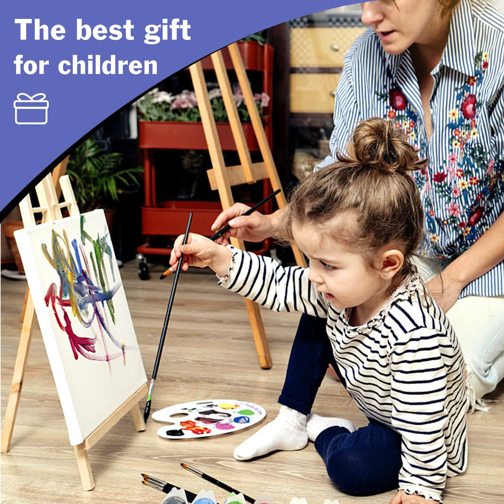 ESRICH Stretched Canvas for Painting 5x7, 48 Pack Small Canvases for Painting 5/8" Profile Primed Acid-Free Blank Painting Canvas for Kids & Artists for Decorations, Painting Parties.
