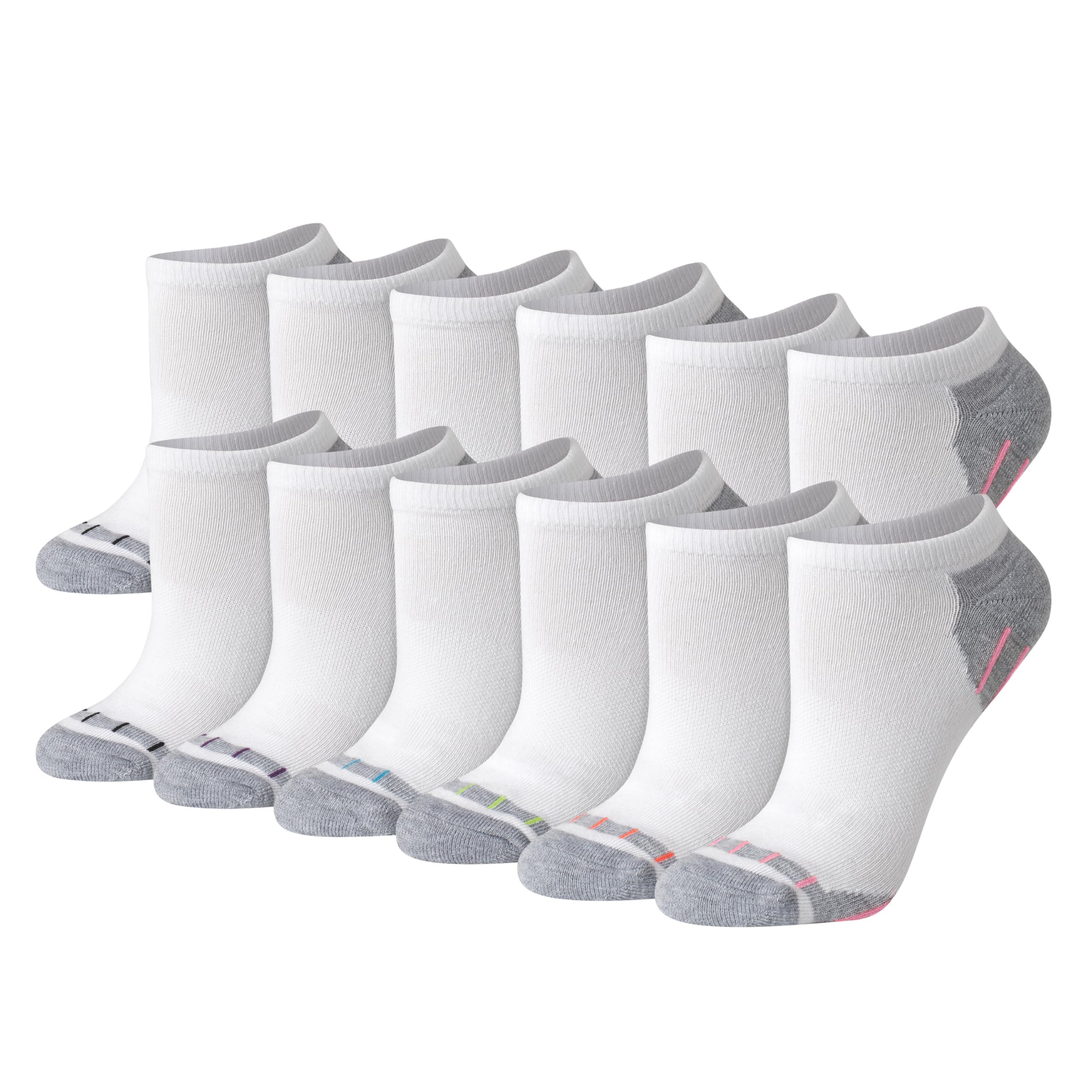 Hanes womens Hanes Women's 6-pair Lightweight Breathable Ventilation Ankle Socks