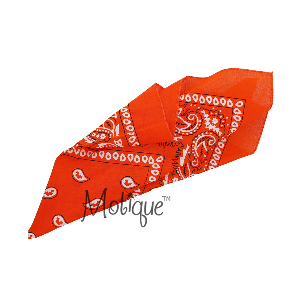 Motique Accessories Extra Large Paisley Bandana 27x27 Inch