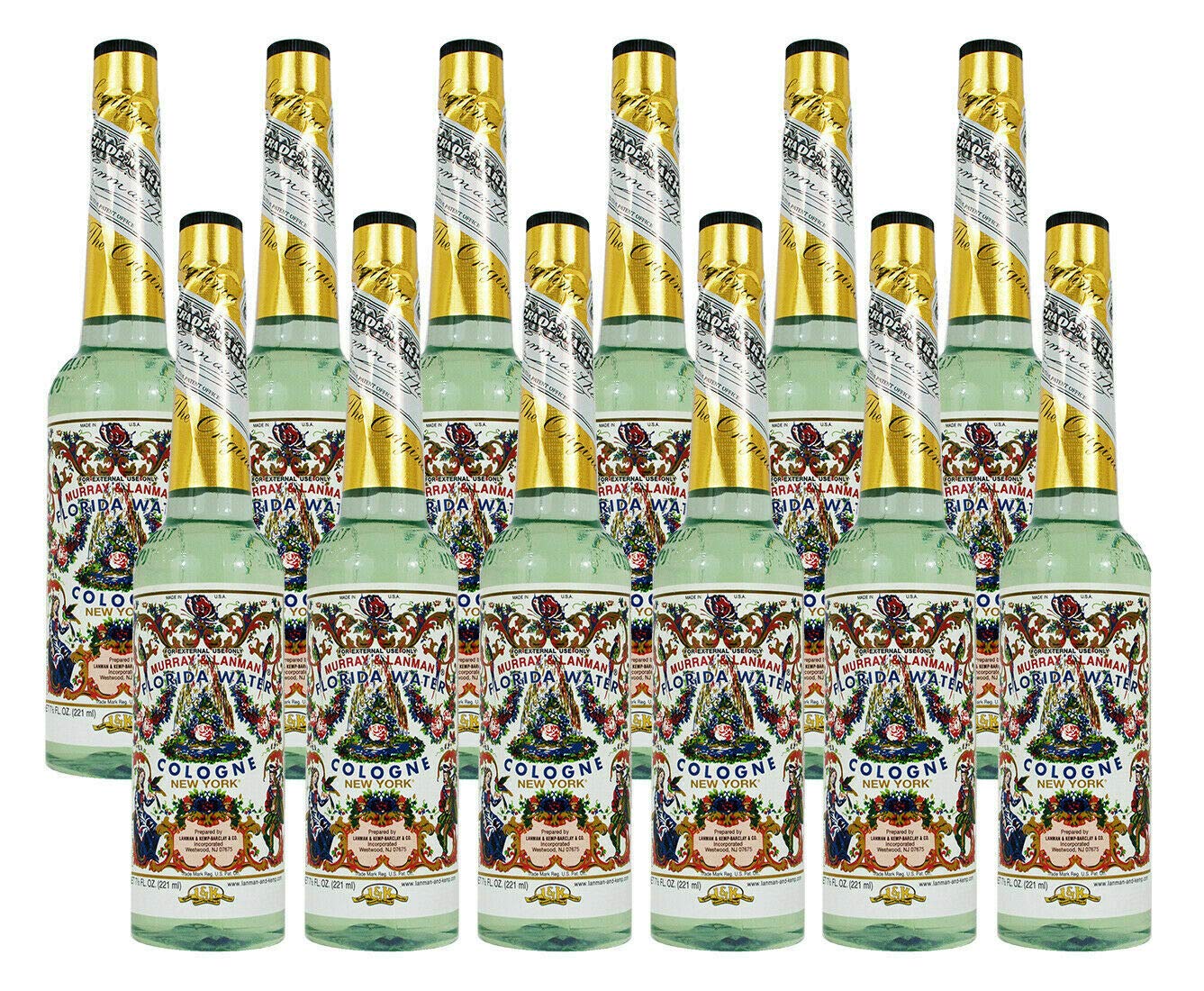 Murray & Lanman Florida Water Cologne - Agua Florida -7.5 Fl. Oz.(Pack of 12)