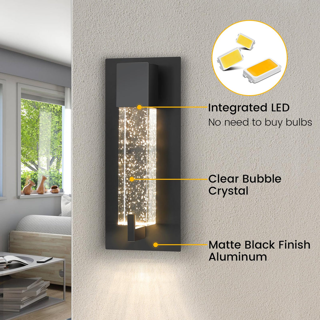WOSHITU LED Wall Sconce Light: 11 Inch Gold Modern Sconces Wall Lighting 3000K Dimmable Crystal Wall Lamps Indoor Bathroom Sconce Wall Mount Light Fixtures for Living Room/Bedroom/Hallway