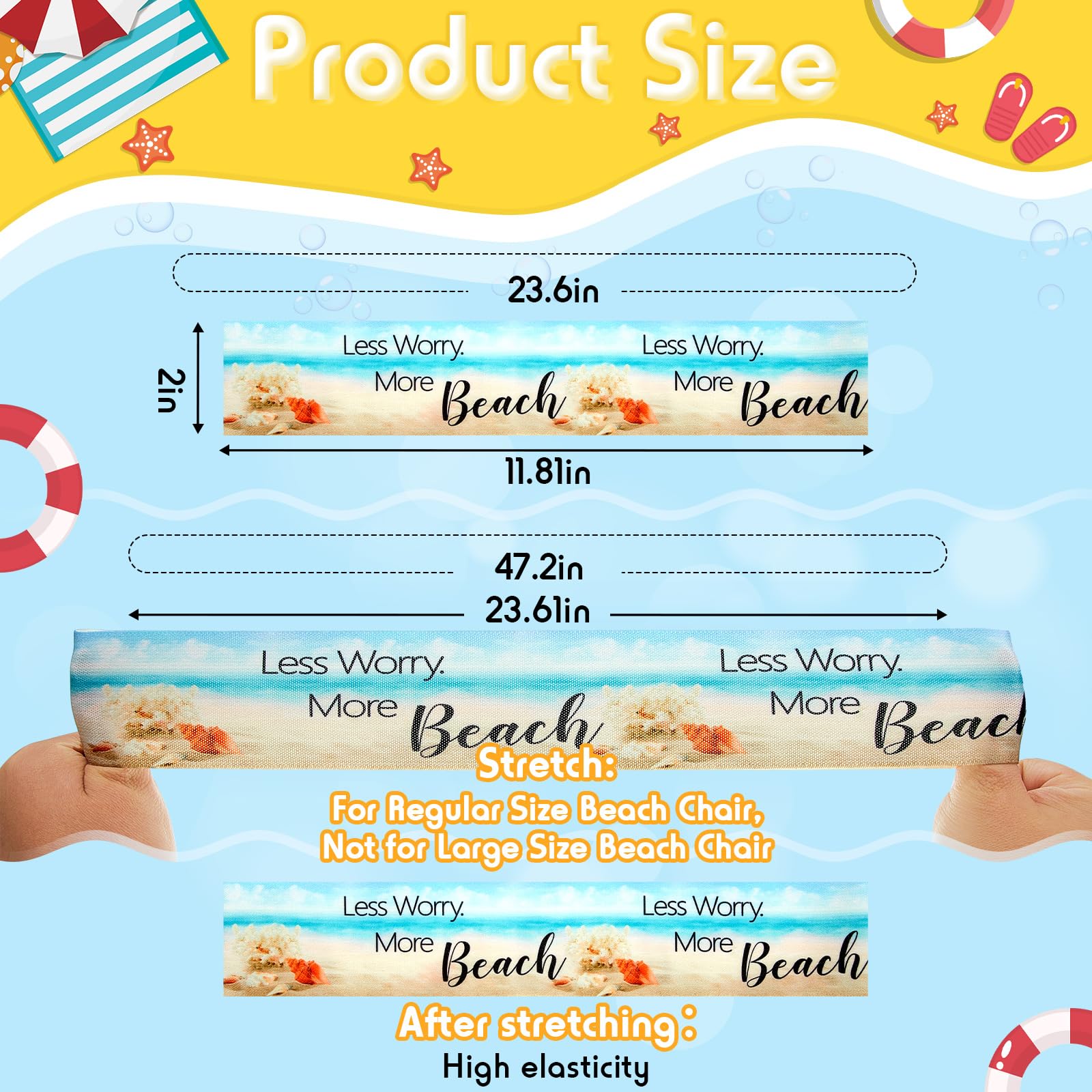 Boao 4 Pack Towel Bands for Beach Chair, Pool & Cruise Essentials, Elastic and Windproof, Towel Chair Clips Lounge Strap Holder, Cruise Ship Accessories (American Flag)