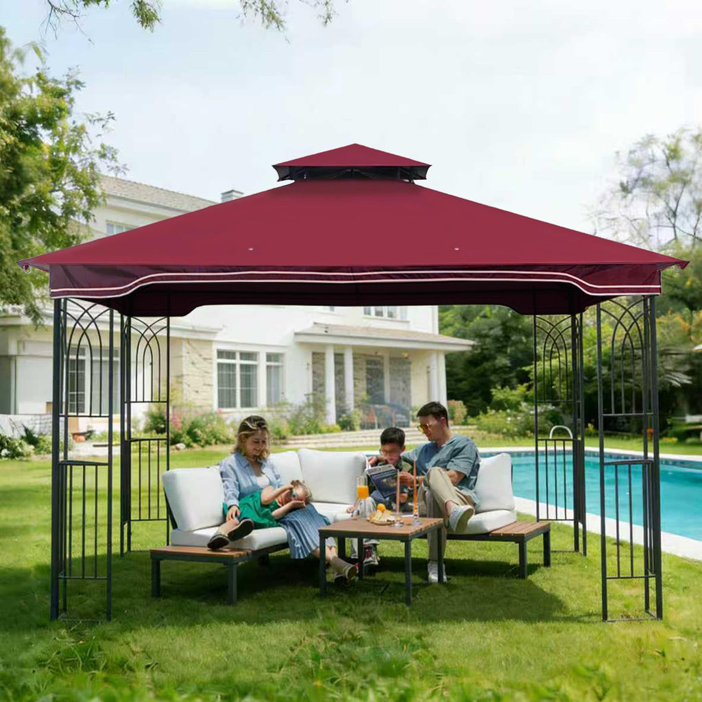 SCOCANOPY Replacement Gazebo Canopy Compatible with 10 x 12 Regency II Patio Gazebo Model L-GZ798PST,A101004104,A101004105,(Forest Green)
