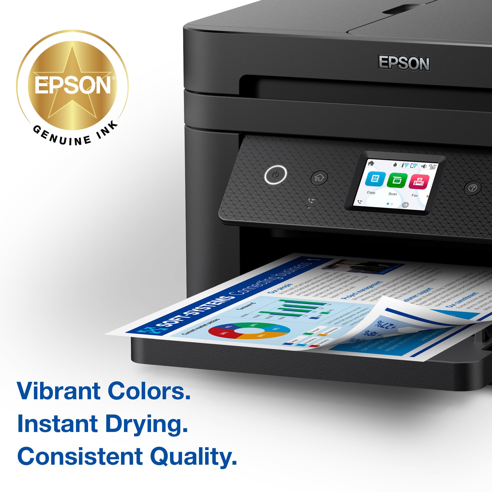 Epson 222 Claria Ink Standard Capacity Color Combo Pack (T222520-S) Works with Workforce WF-2960,Expression XP-5200,(Pack of 2)