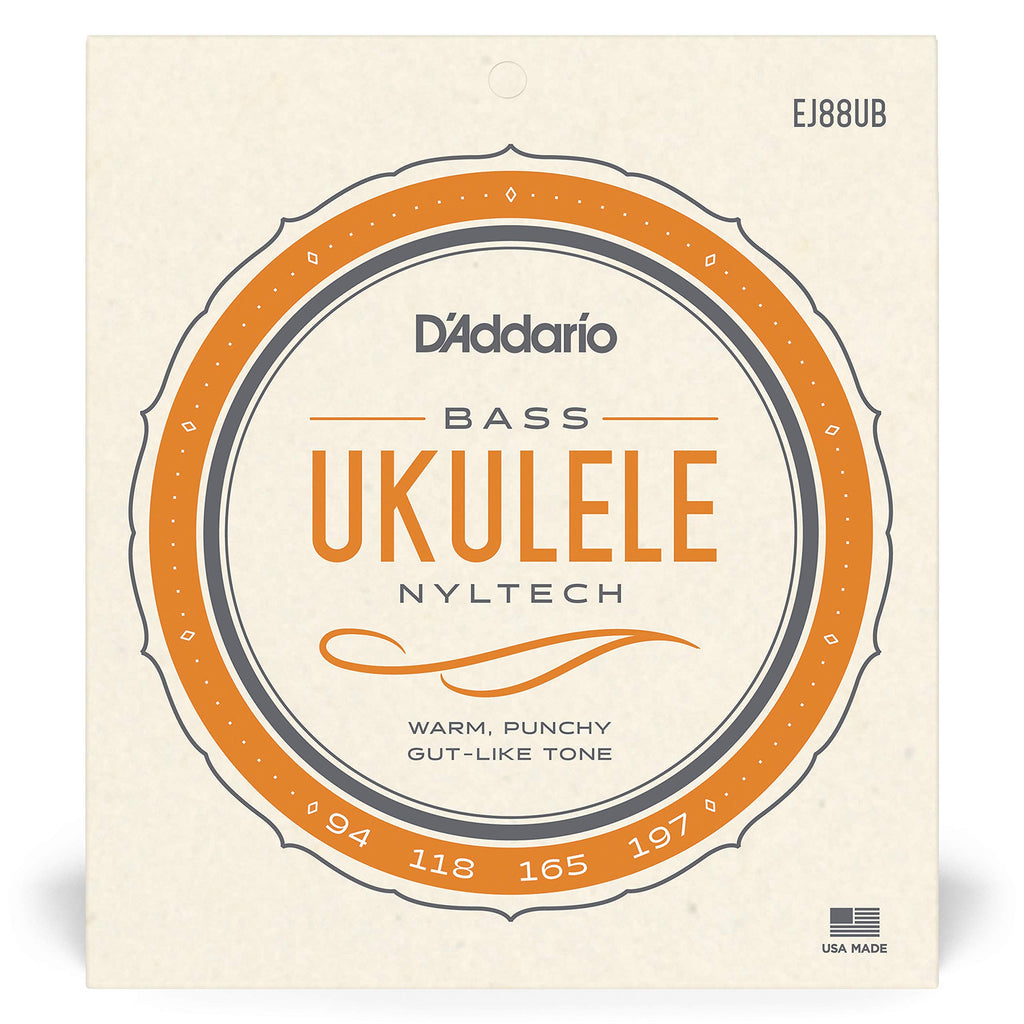 D'Addario Baritone Ukulele Strings, Fluorocarbon, EJ99B, 4-String Set, Pack of 1