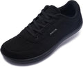 WHITIN Men's Wide Toe Box Barefoot Sneakers + Breathable Knit Walking Shoes