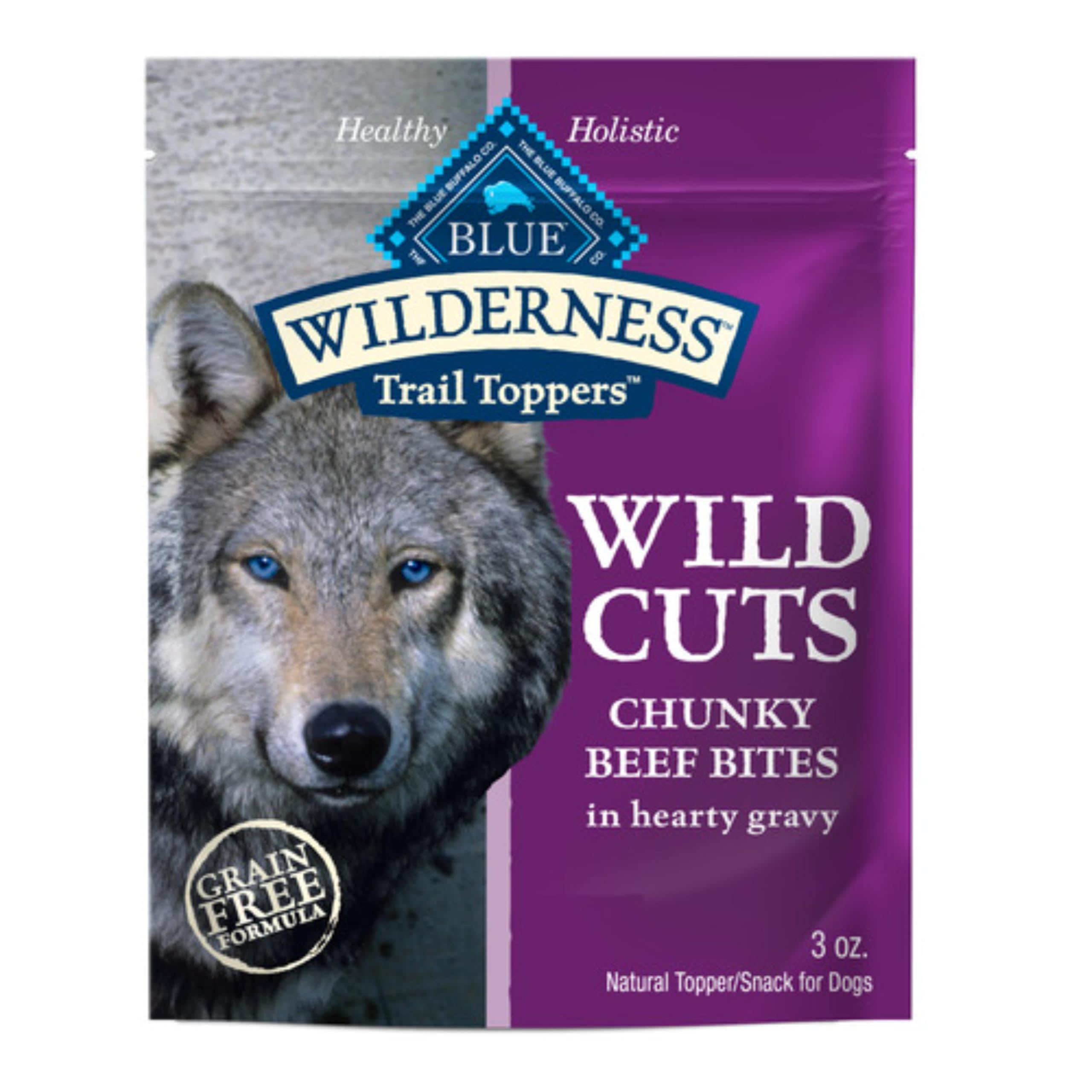 Blue Buffalo Wilderness Wild Cuts Trail Toppers Chunky Bites In Hearty Gravy - Beef - 3 Oz