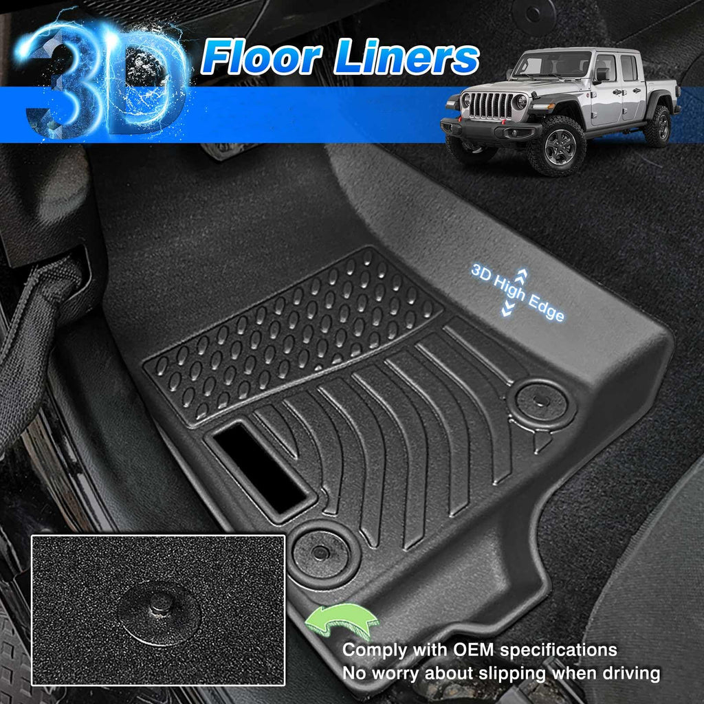 Cartist Floor Mats Compatible with Kia EV6 2022 2023 2024 2025 2026 Accessories All Weather Floor Liner Front & Rear 2 Rows Car Carpet Protection TPE Odorless