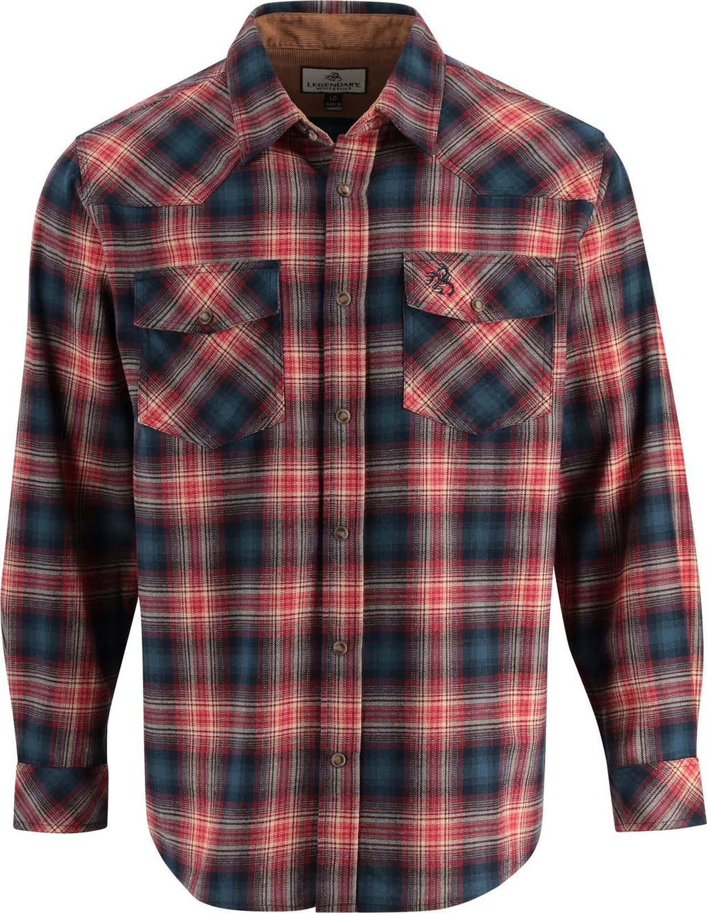 Legendary Whitetails Mens Western Button Up Brushed Cotton Flannel Shirt