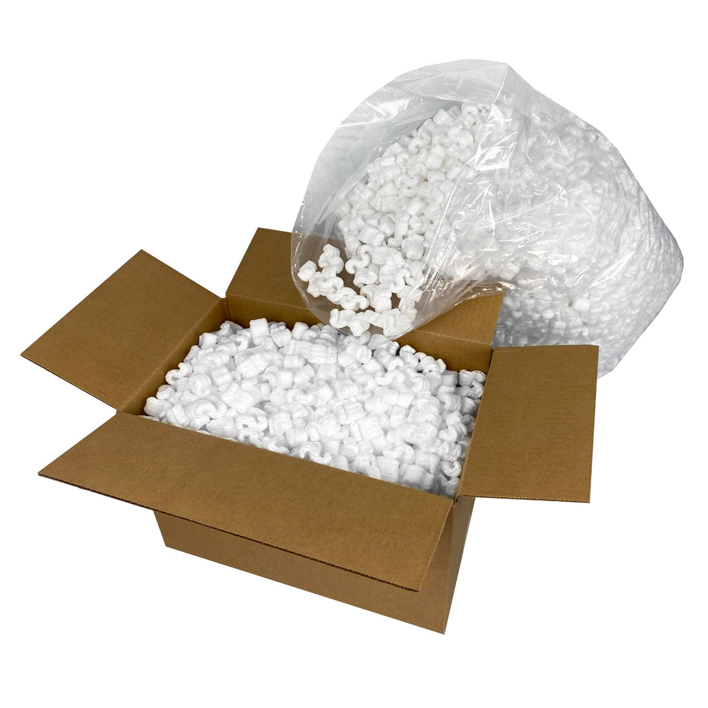 Packing Peanuts, 3.5 Cubic Feet, Beige | Bulk Loose Fill, For Shipping, Moving & Storage, Compostable & Biodegradable, Cushion For Shipping