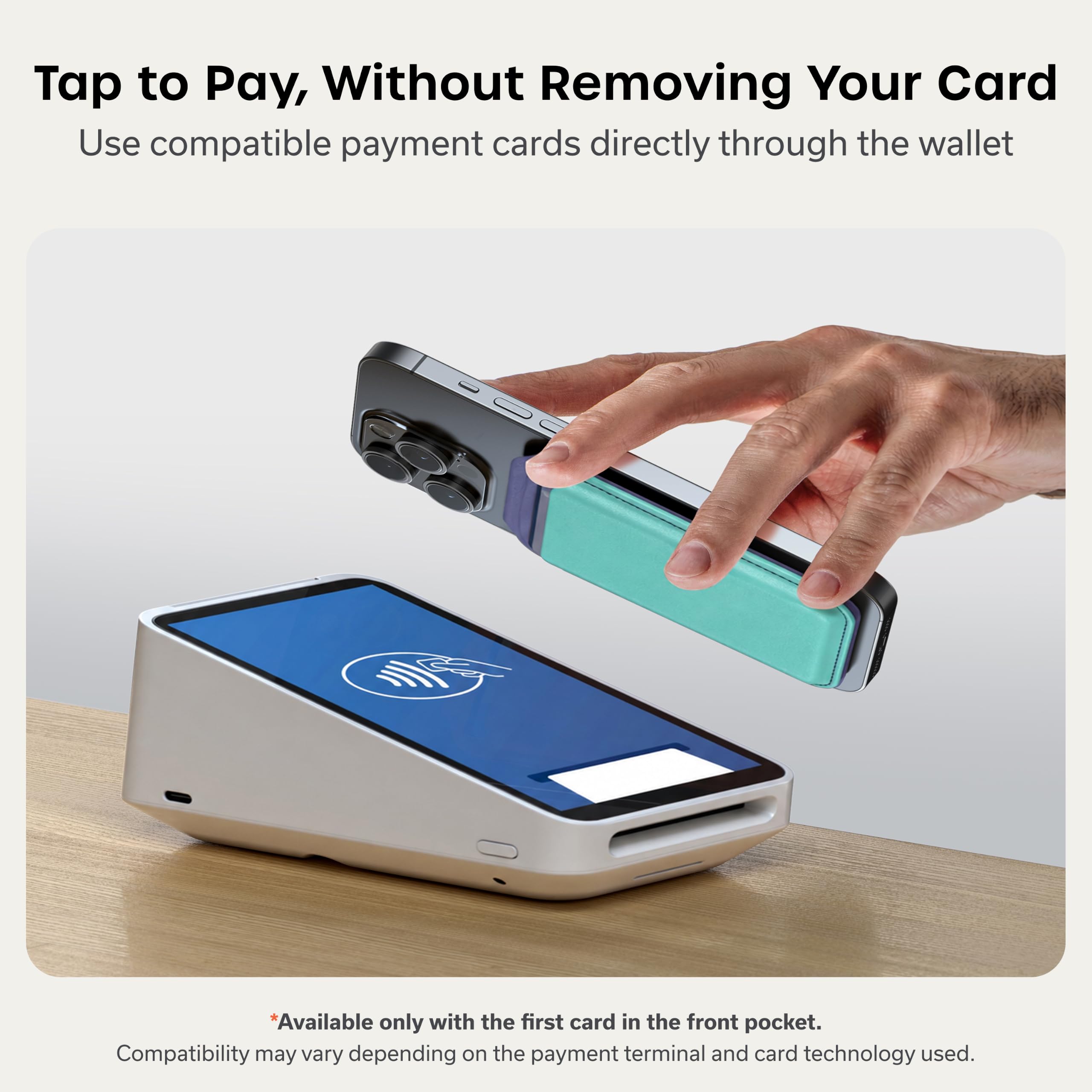 Satechi Magnetic Magsafe Wallet, Double Flap Stand Card Holder, 4 Slots with Front NFC Pass-Through, Adjustable Phone Attachment for iPhone 17/16/15/14/13/12, Travel Accessory