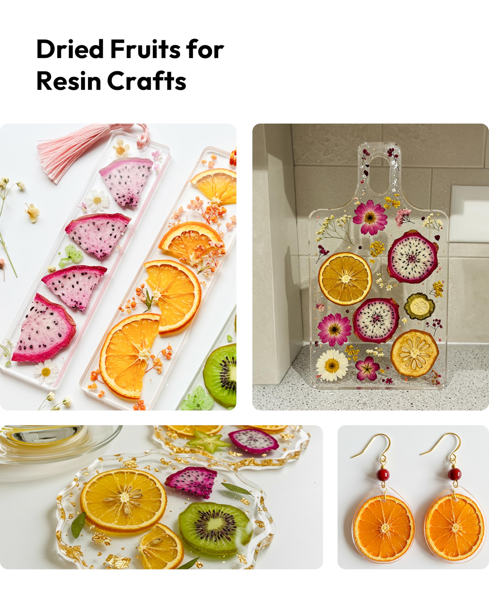 Dried Flowers, Resiners 58Pcs Pressed Flowers for Craft Pink Real Natural Dried Flowers Dry Leaves Kit for DIY Making Crafts Resin Soap Candle Scrapbook Supplies Card Making Jewelry
