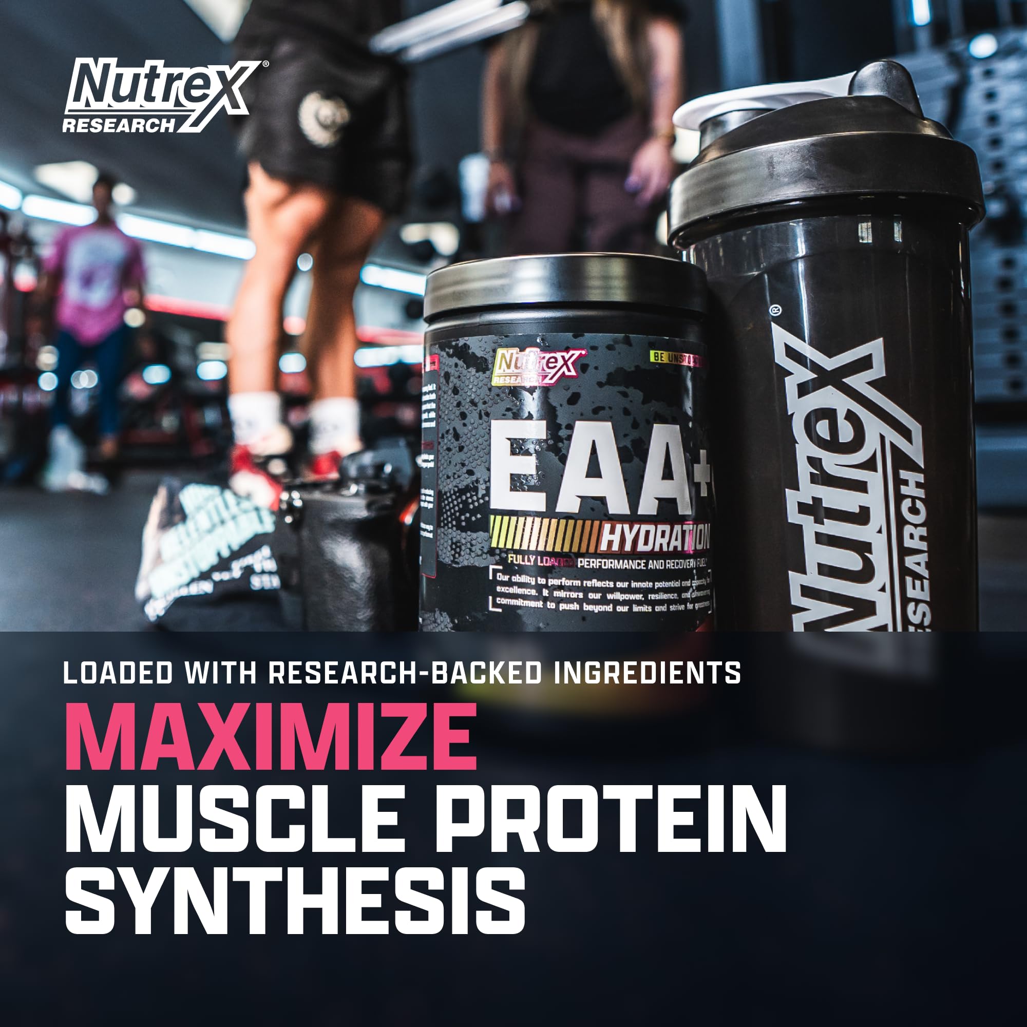 Nutrex Research EAA Hydration | EAAs + BCAAs Powder | Muscle Recovery, Strength, Muscle Building, Endurance | 8G Essential Amino Acids + Electrolytes | Apple Pear 30 Servings