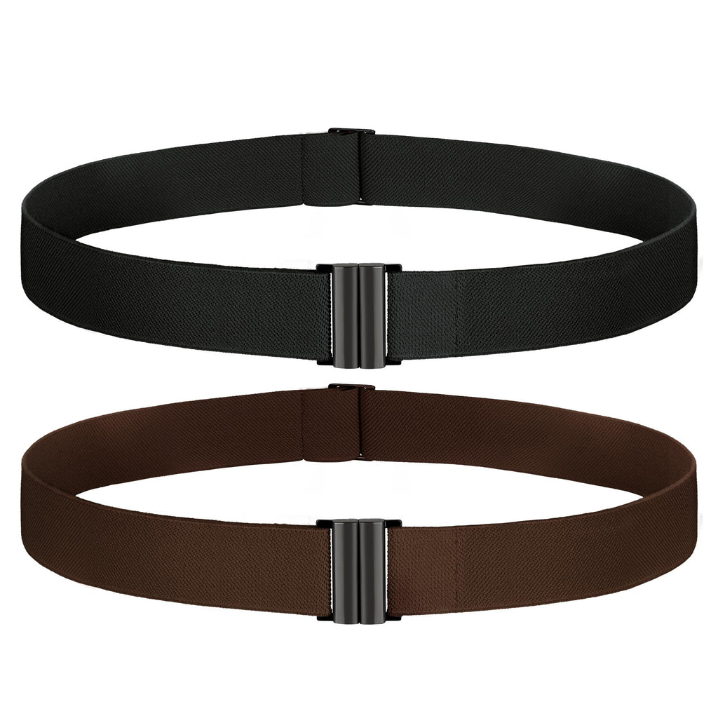 TOURZOO No Show Invisible Belt for Women/Men Elastic Web Strap Waist Stretch Belt with Flat Buckle for Jeans Pants Dresses