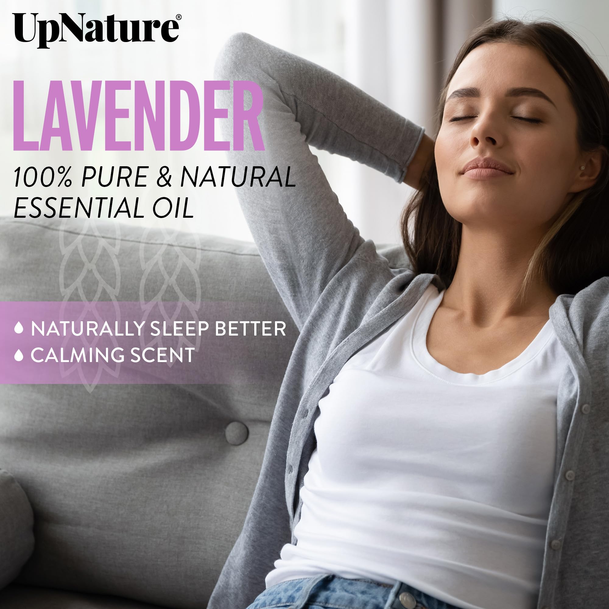 UpNature Lavender Essential Oil Pure Roll On - 100% Natural Lavender Oil for Skin