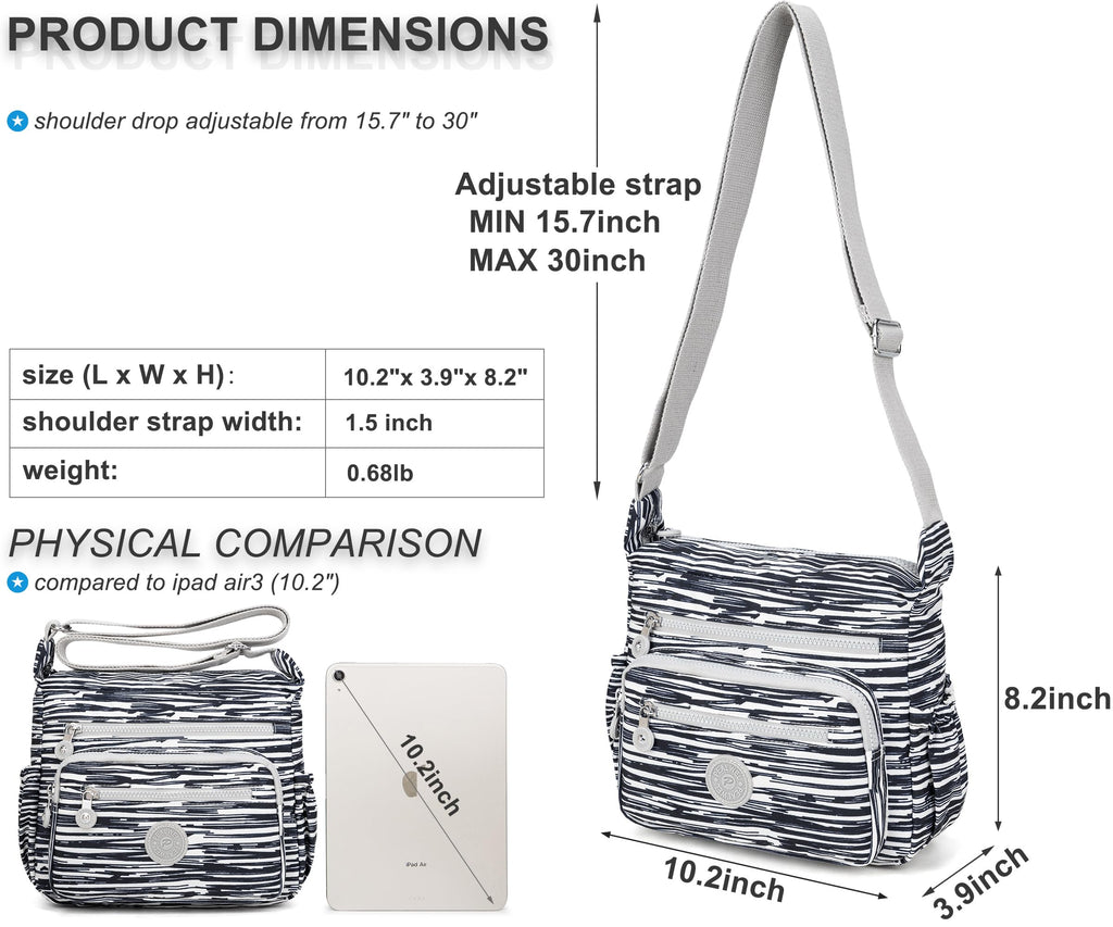 Pealwel Women Shoulder Handbag Roomy Multiple Pockets Bag Ladies Crossbody Purse Tote Top Handle Satchel