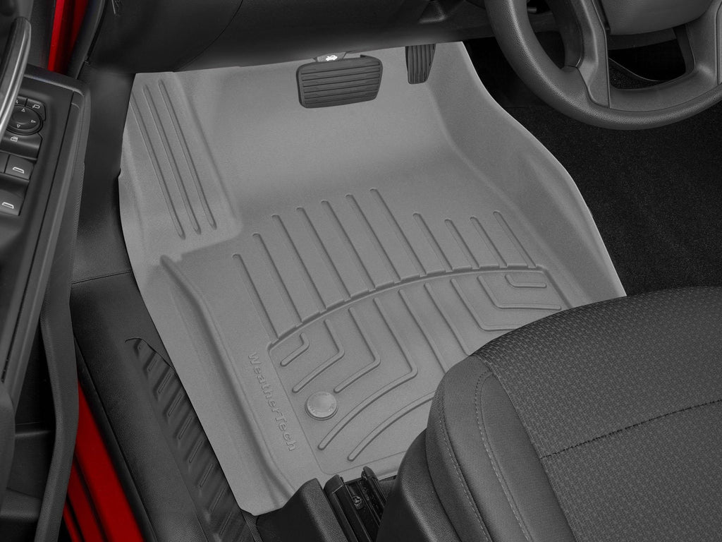 WeatherTech FloorLiner HP Custom Fit Floor Mats for Chevrolet Silverado 2500HD/3500HD, Silverado 1500 LTD, Sierra 1500 Limited - 1st & 2nd Row (441436-1-2IM), Black
