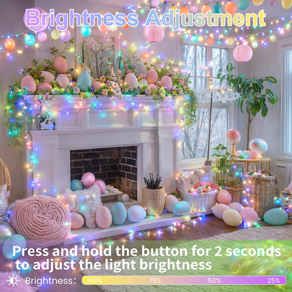 Connectable 100 LED String Lights Indoor Outdoor, 33FT Warm White Christmas Lights Waterproof, 13 Modes with Timer, Twinkle Fairy Lights Plug in Clear Wire for Christmas Tree, Bedroom, Classroom Decor