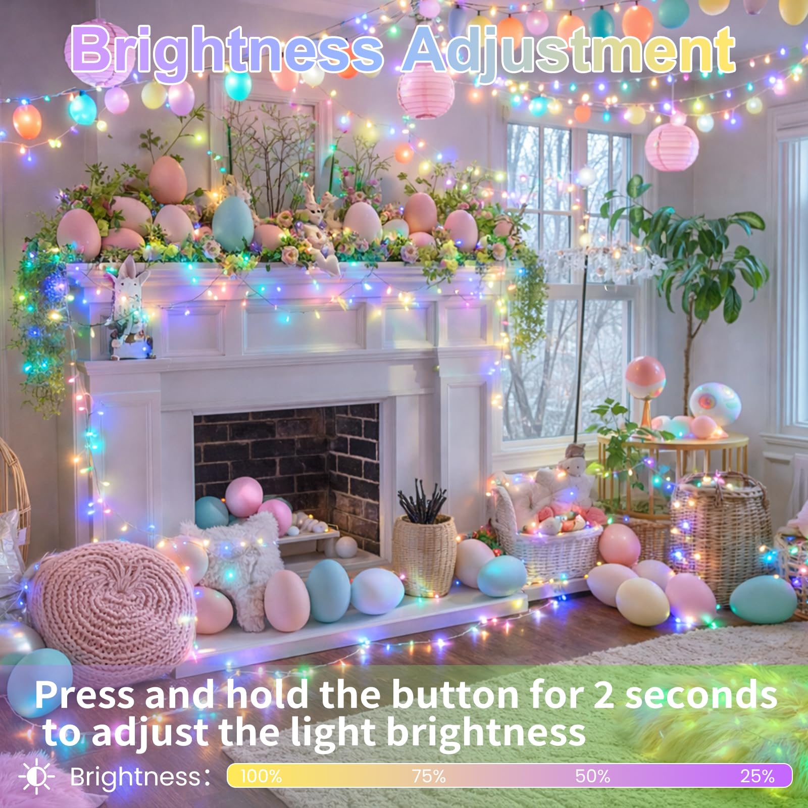 Connectable 100 LED String Lights Indoor Outdoor, 33FT Warm White Christmas Lights Waterproof, 13 Modes with Timer, Twinkle Fairy Lights Plug in Clear Wire for Christmas Tree, Bedroom, Classroom Decor