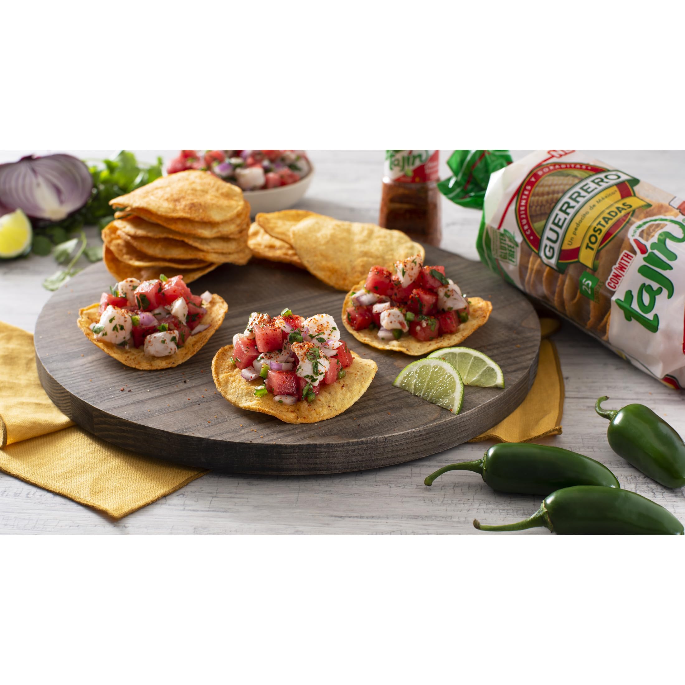Guerrero Amarillas Classicas Yellow Tostadas, Gluten Free, Trans Fat Free, Yellow Corn Tostadas, 22 Count