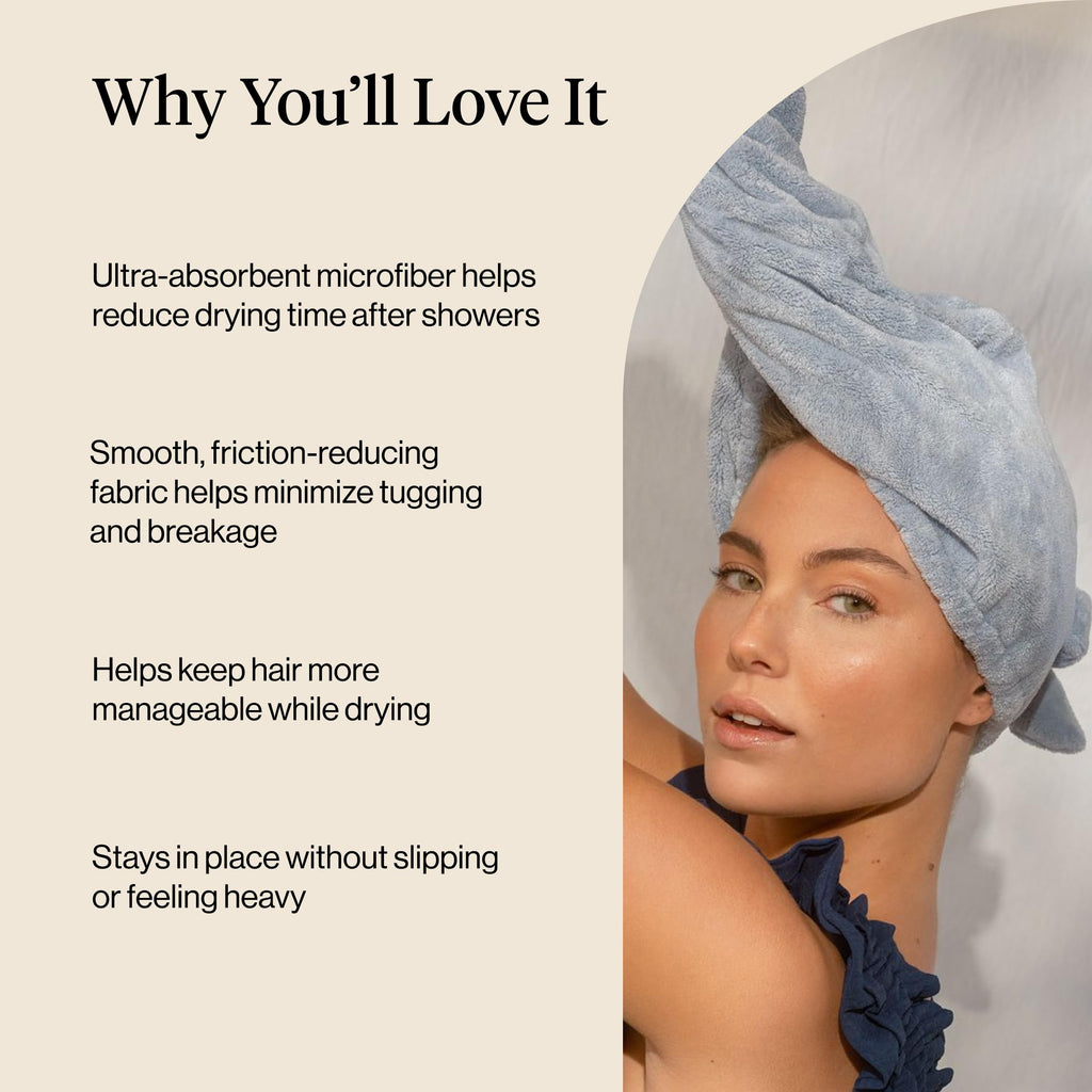 Kitsch Plush Microfiber Hair Towel Wrap for Women – Ultra Absorbent Microfiber Bath Towels for Wet, Curly, Long or Short Hair – Anti-Frizz Hair Wrap, Great Hair Care Gifts for Women